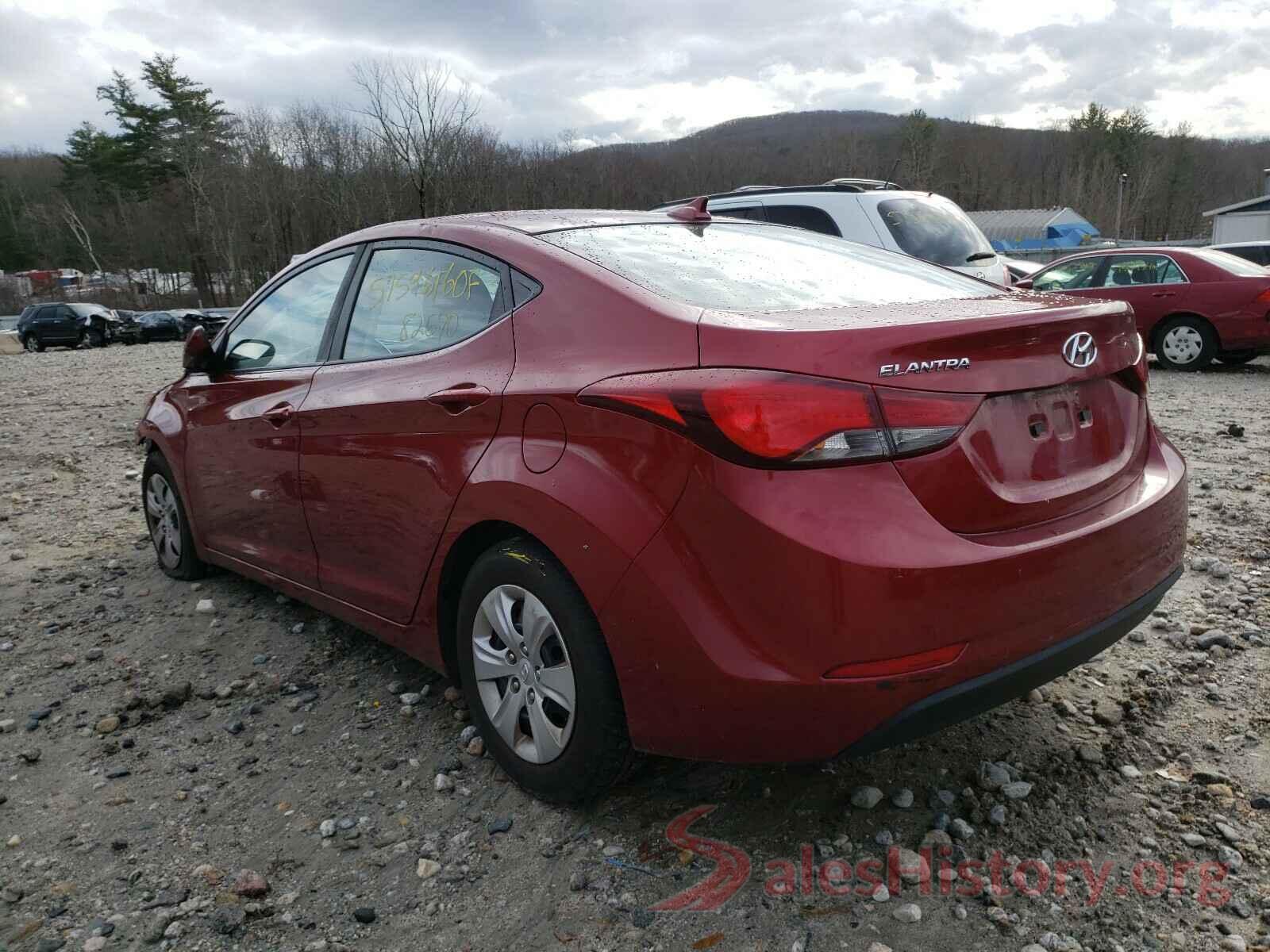 5NPDH4AE0GH750202 2016 HYUNDAI ELANTRA