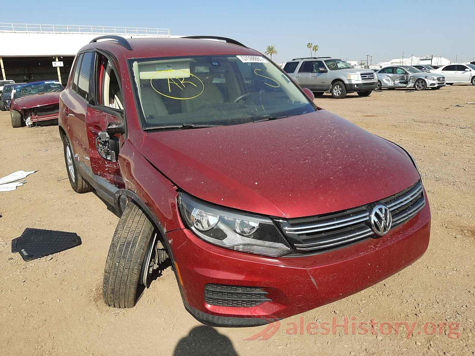 WVGAV7AX8GW001264 2016 VOLKSWAGEN TIGUAN