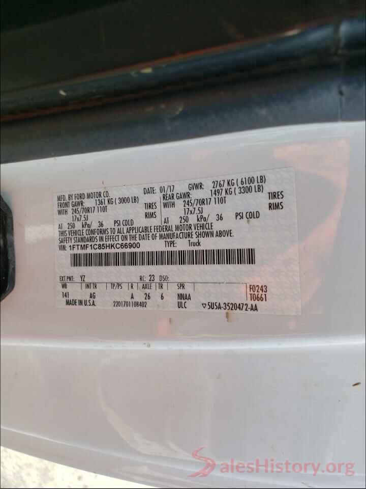 1FTMF1C85HKC66900 2017 FORD F150