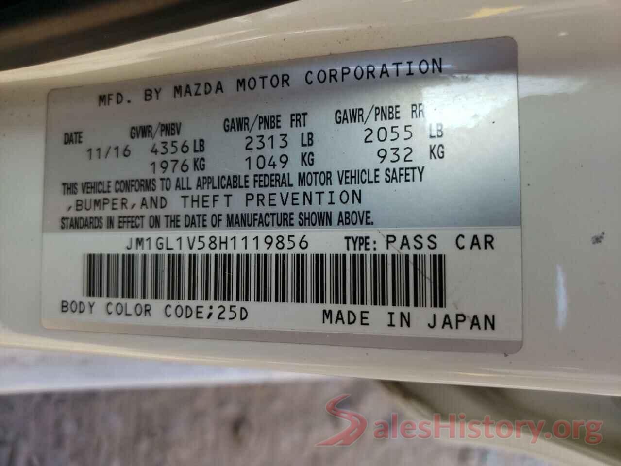 JM1GL1V58H1119856 2017 MAZDA 6