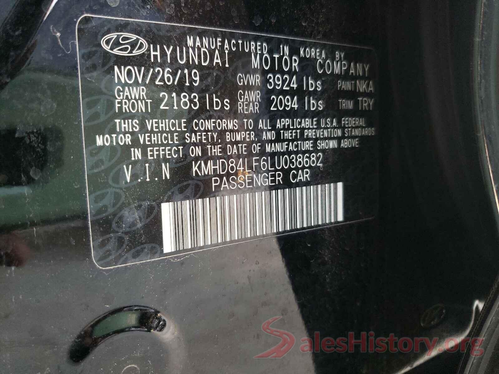 KMHD84LF6LU038682 2020 HYUNDAI ELANTRA