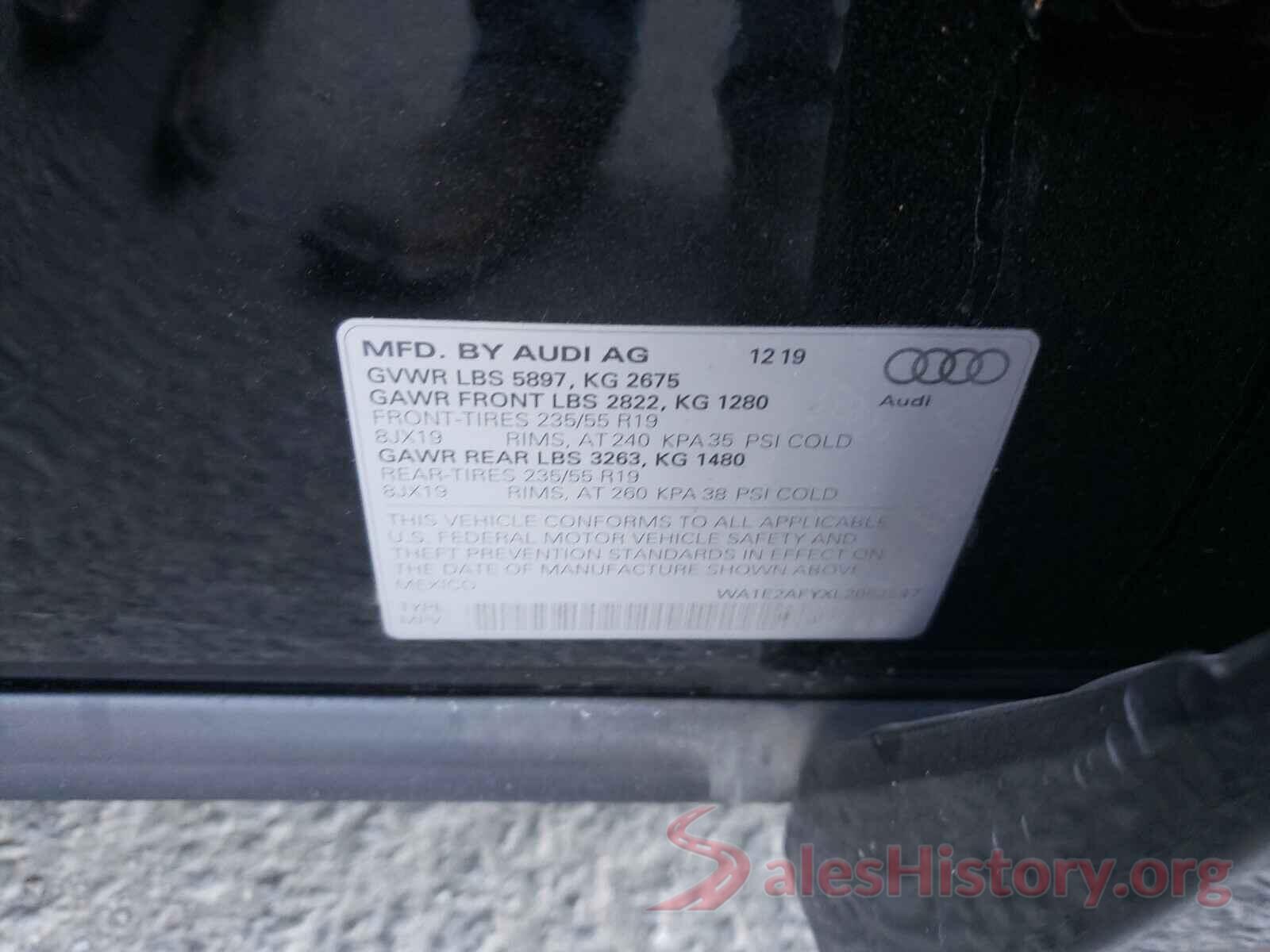 WA1E2AFYXL2052547 2020 AUDI Q5