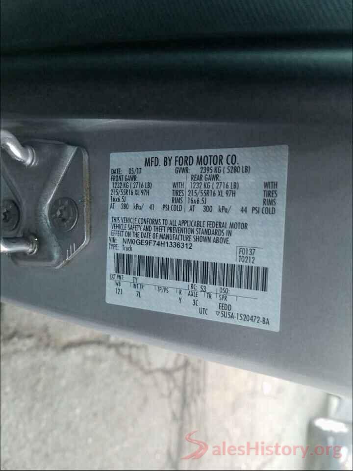 NM0GE9F74H1336312 2017 FORD TRANSIT CO