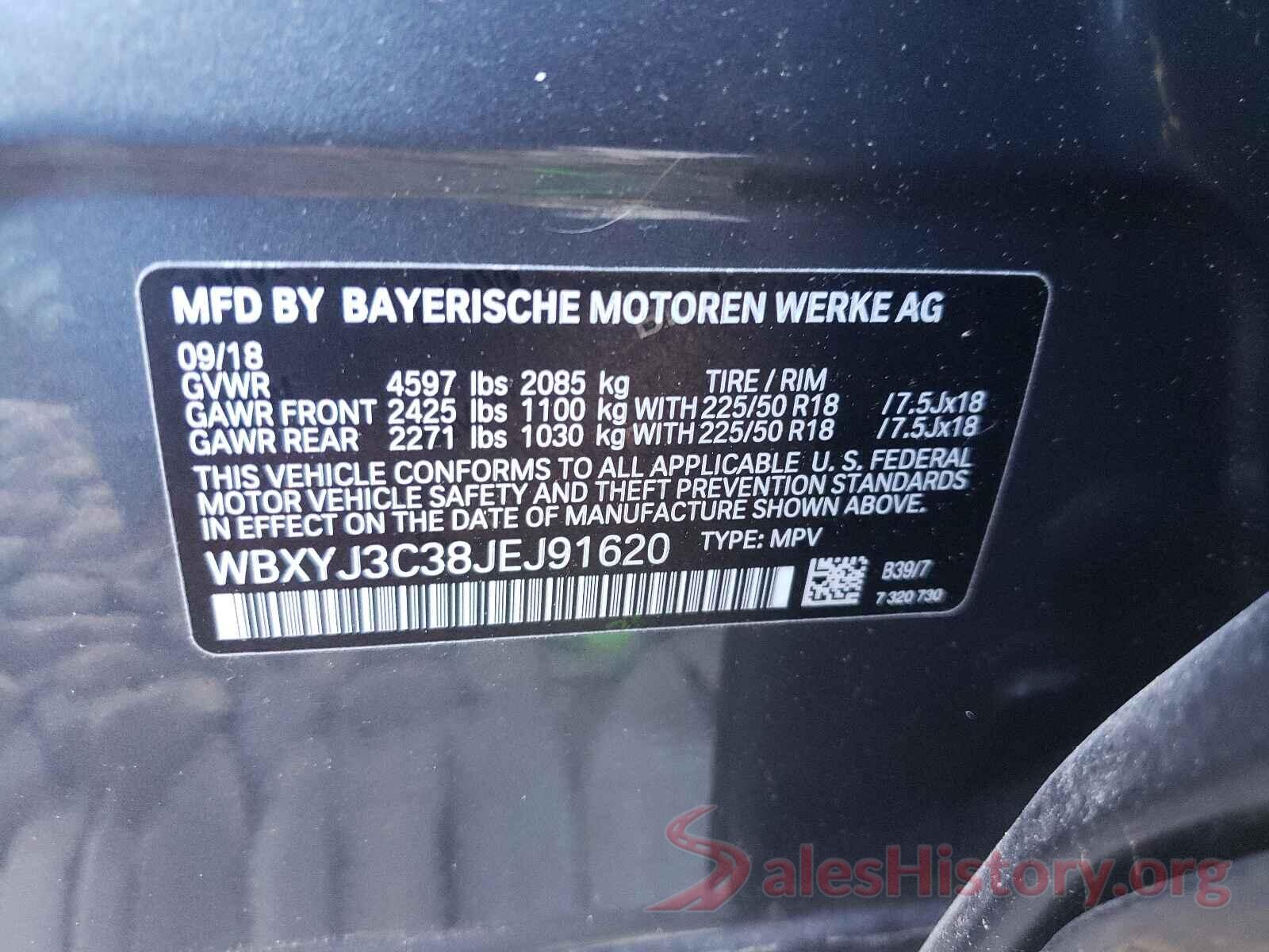 WBXYJ3C38JEJ91620 2018 BMW X2