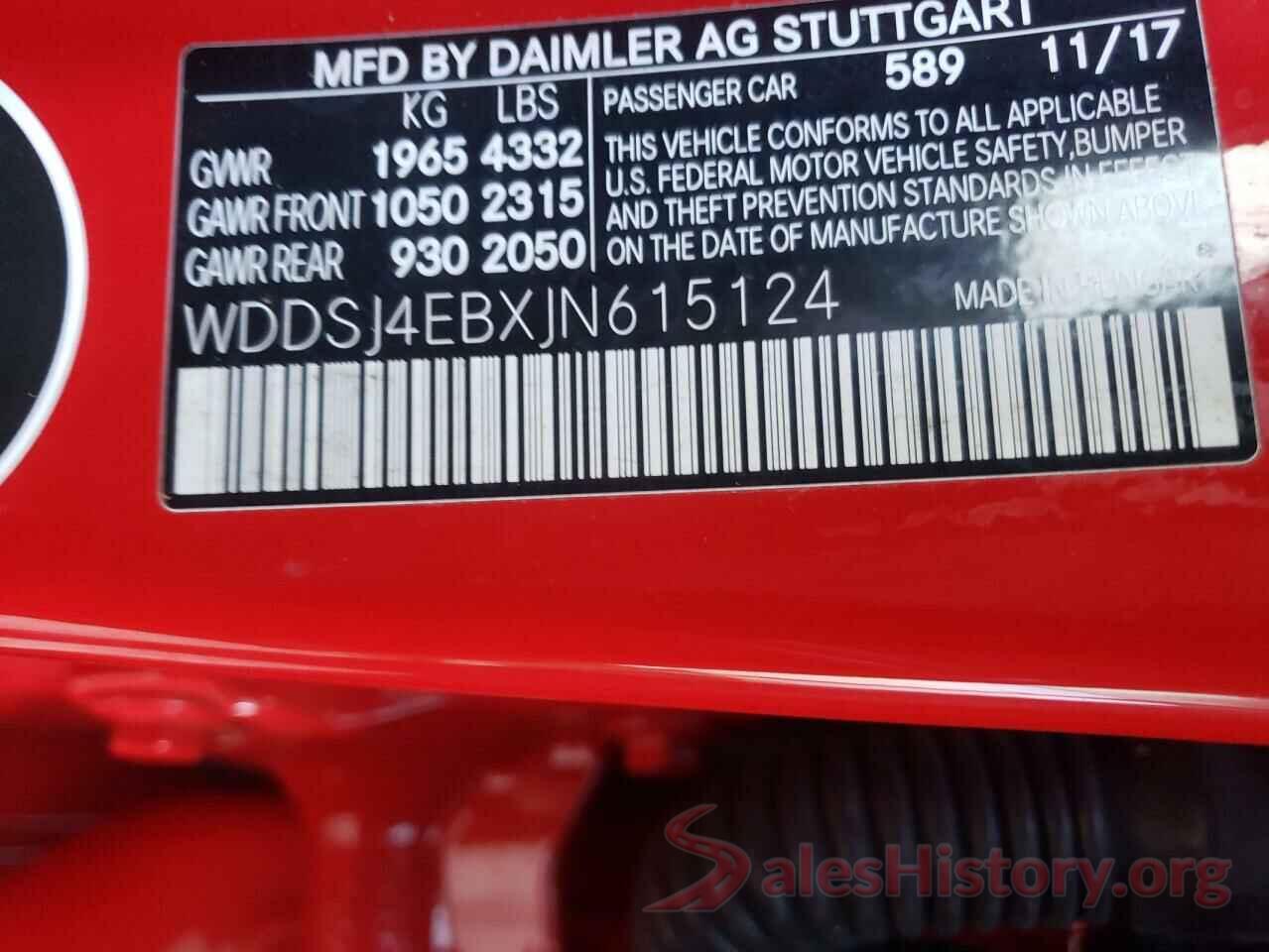 WDDSJ4EBXJN615124 2018 MERCEDES-BENZ CLA-CLASS