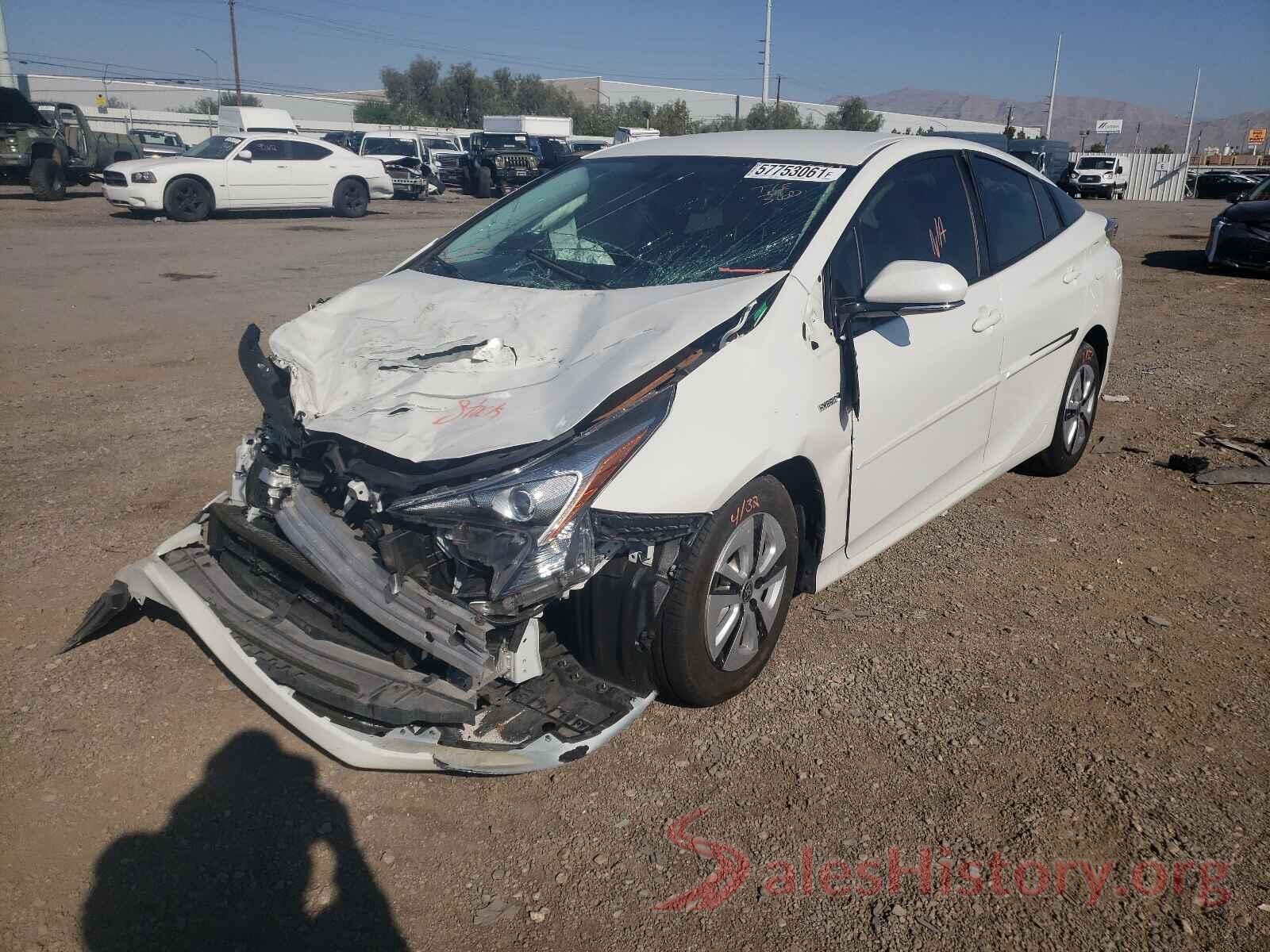 JTDKARFU1G3015488 2016 TOYOTA PRIUS