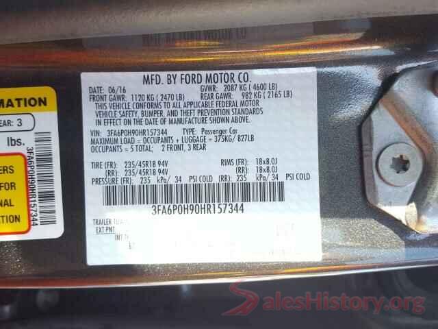 3FA6P0H90HR157344 2017 FORD FUSION