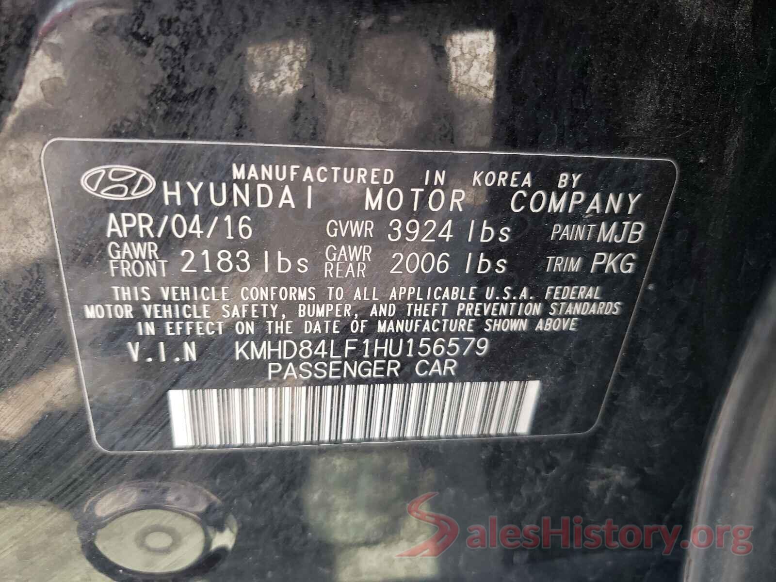 KMHD84LF1HU156579 2017 HYUNDAI ELANTRA