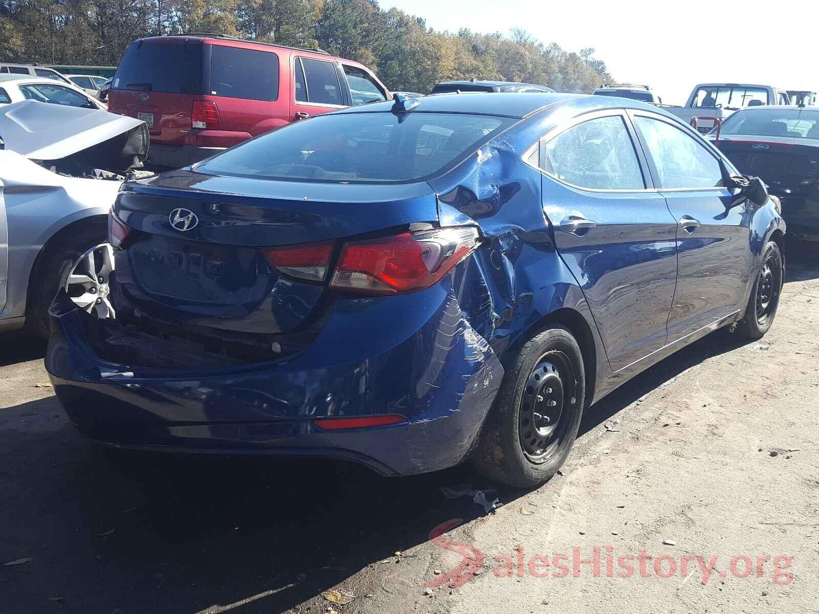 5NPDH4AE4GH701312 2016 HYUNDAI ELANTRA