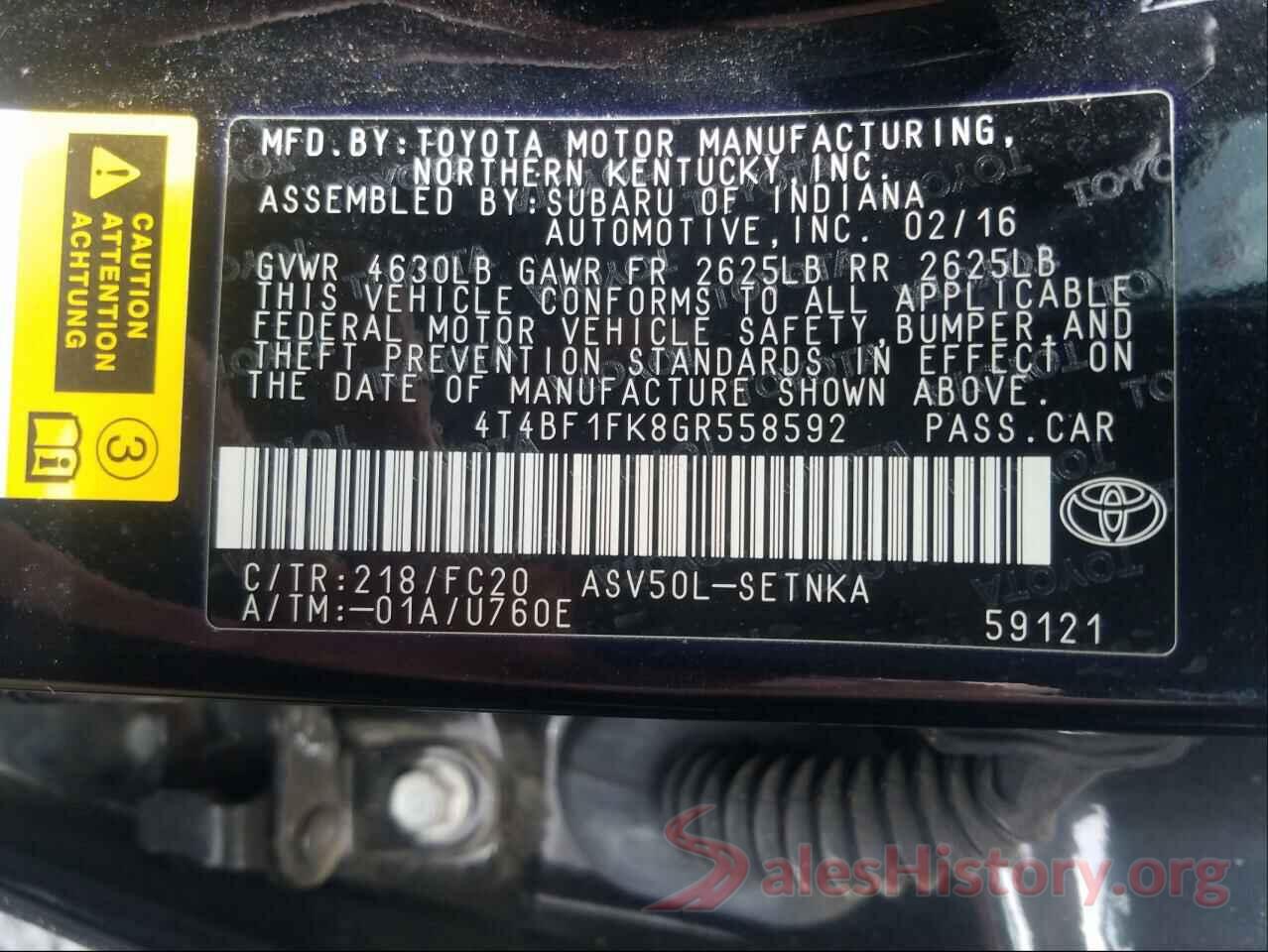 4T4BF1FK8GR558592 2016 TOYOTA CAMRY