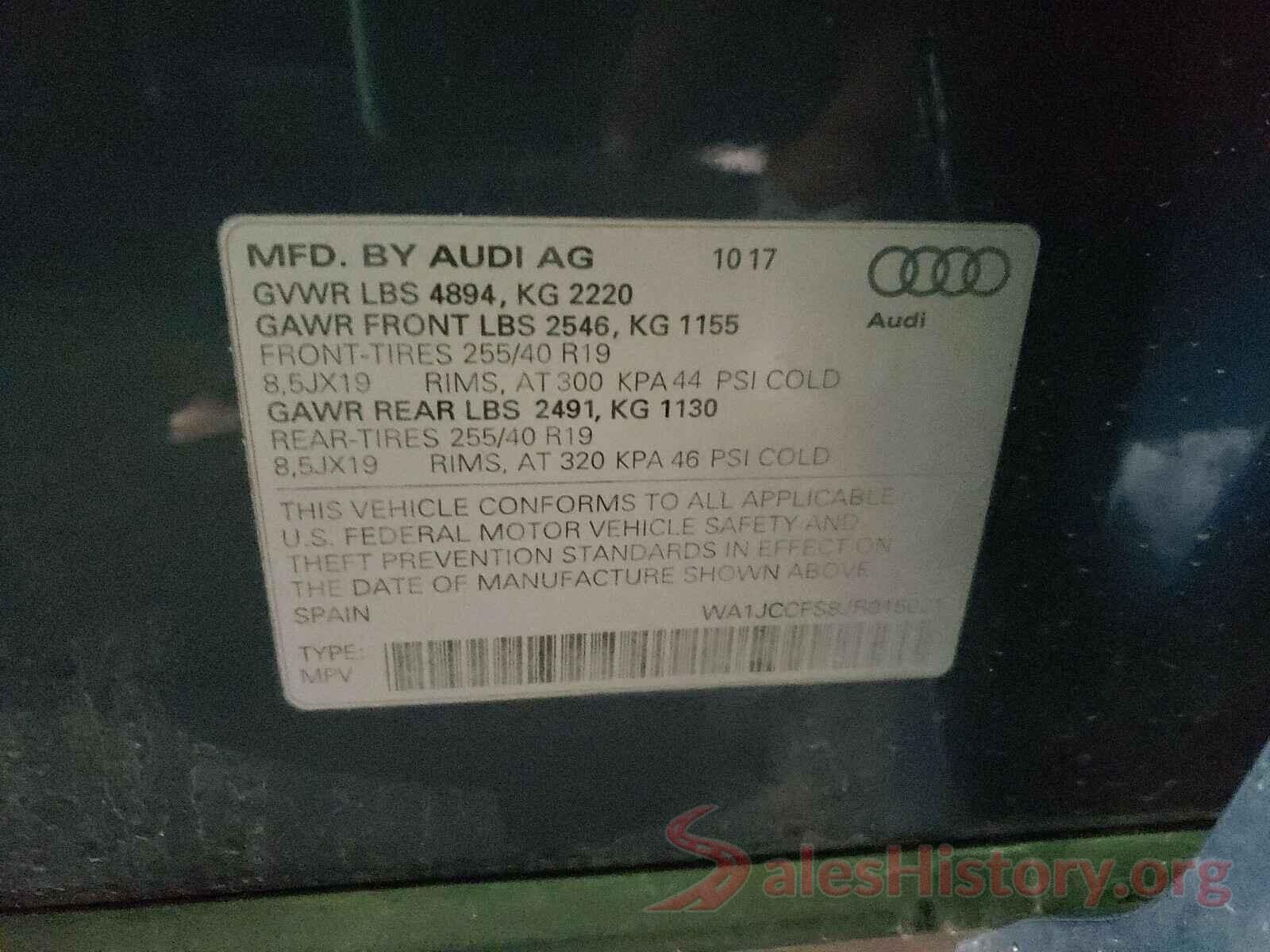 WA1JCCFS8JR015021 2018 AUDI Q3