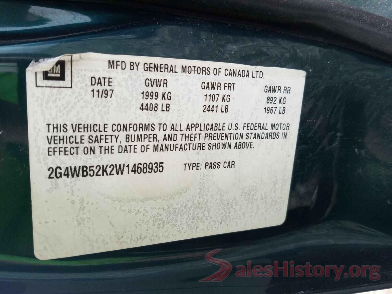 2G4WB52K2W1468935 1998 BUICK REGAL