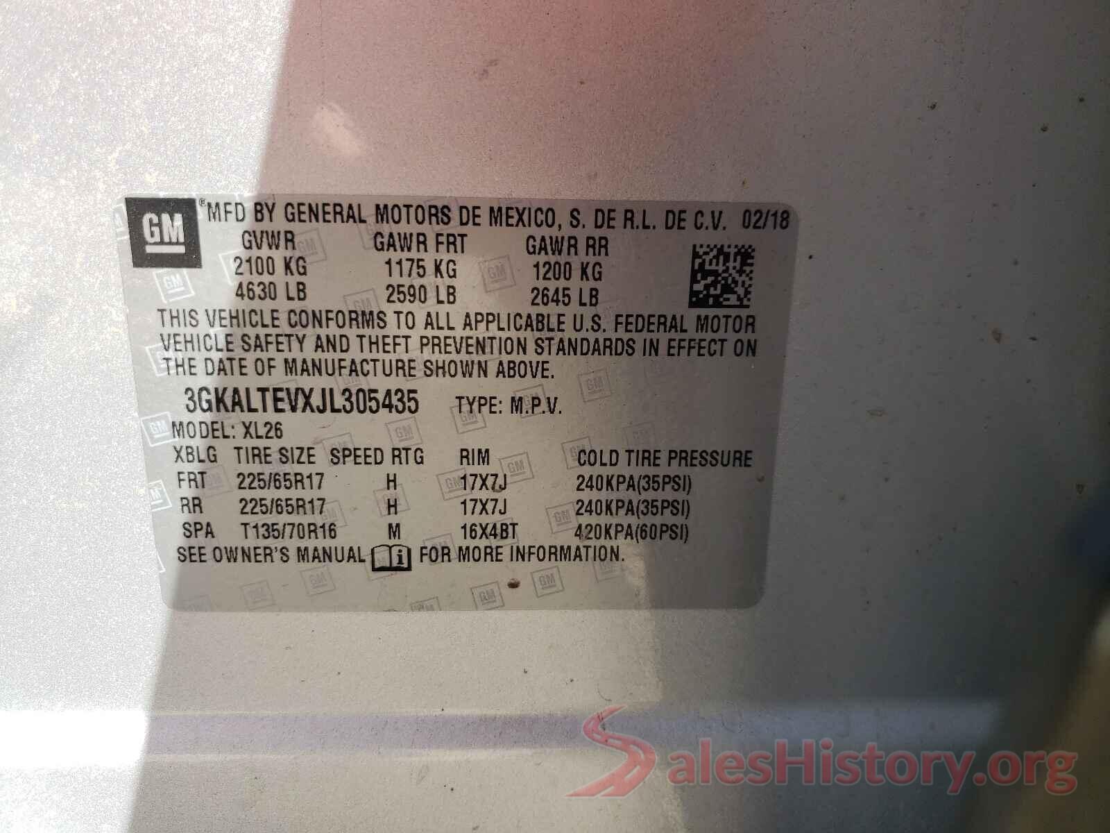 3GKALTEVXJL305435 2018 GMC TERRAIN