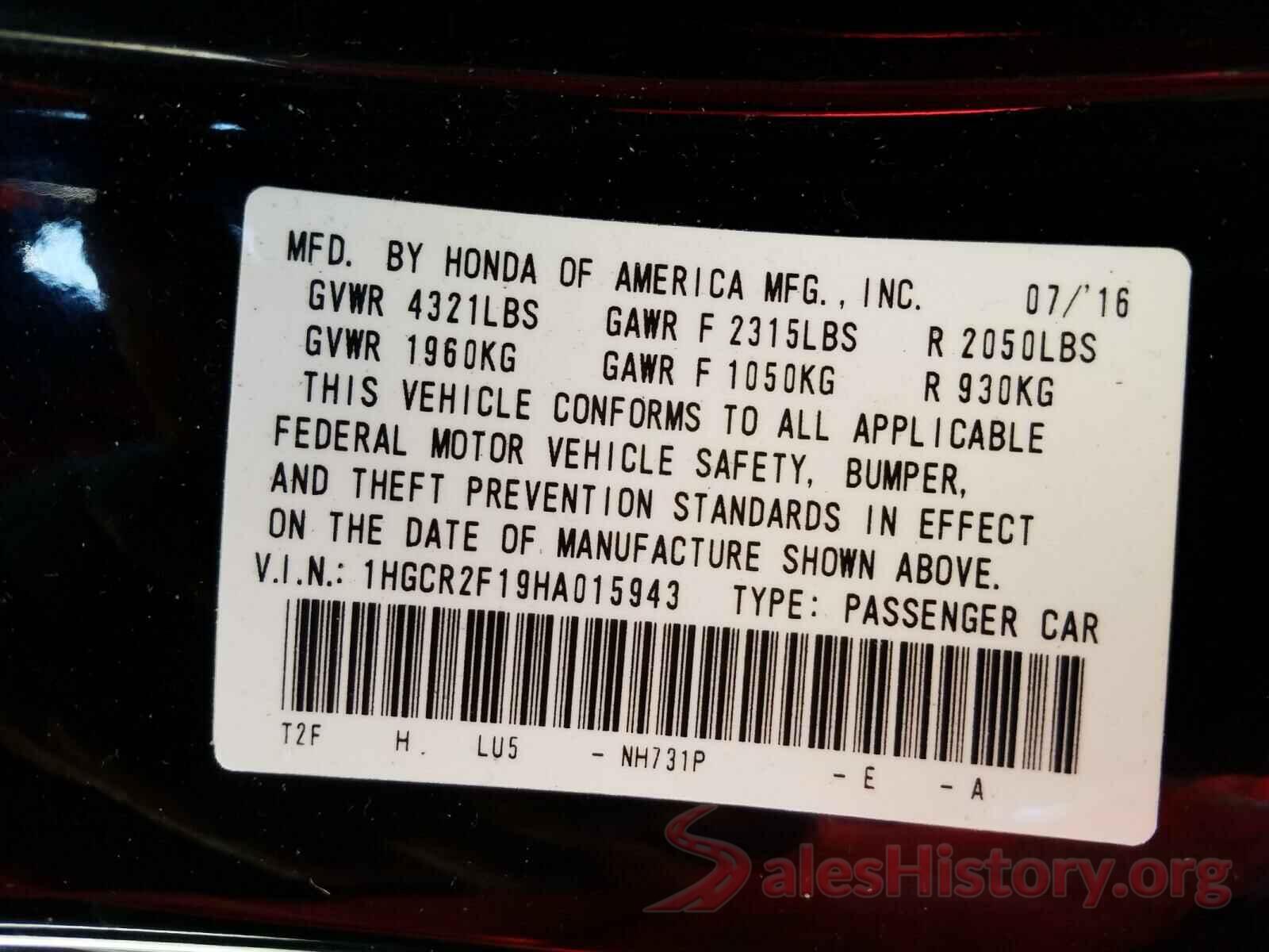 1HGCR2F19HA015943 2017 HONDA ACCORD