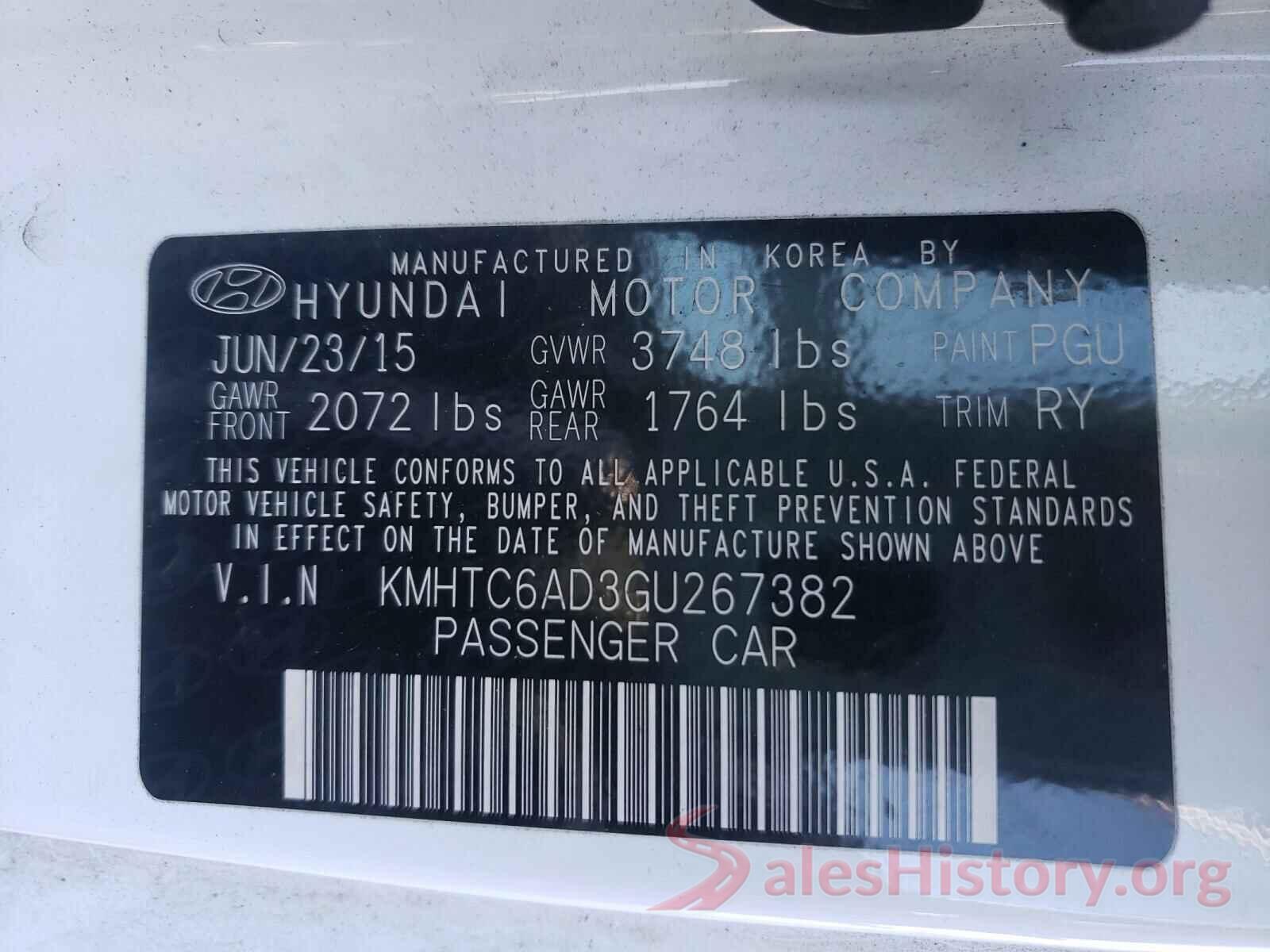 KMHTC6AD3GU267382 2016 HYUNDAI VELOSTER