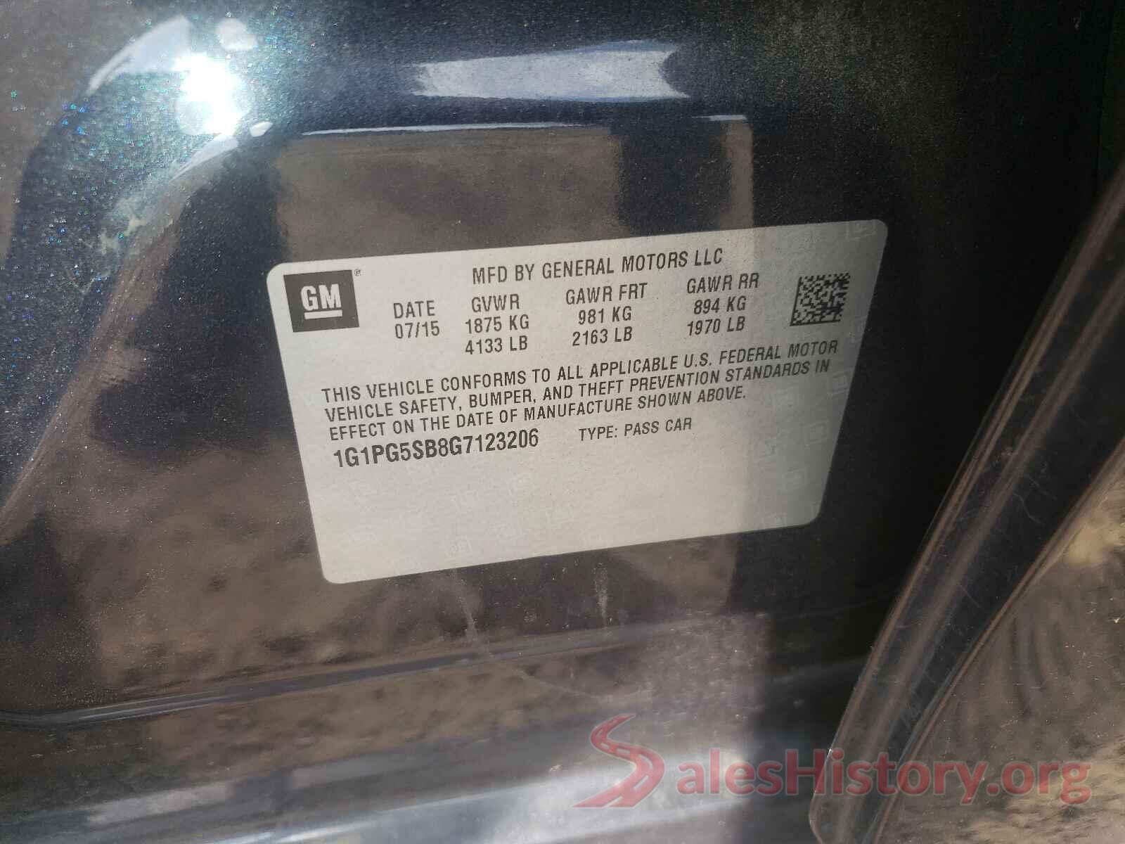 1G1PG5SB8G7123206 2016 CHEVROLET CRUZE