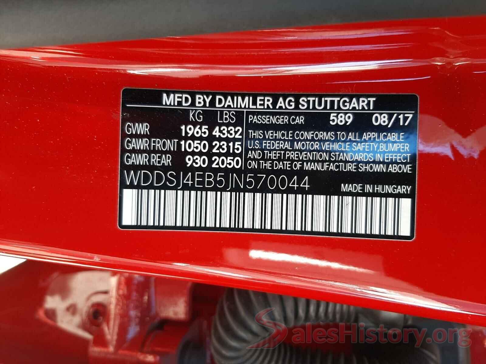 WDDSJ4EB5JN570044 2018 MERCEDES-BENZ C CLASS