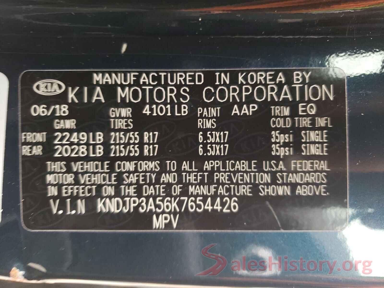 KNDJP3A56K7654426 2019 KIA SOUL