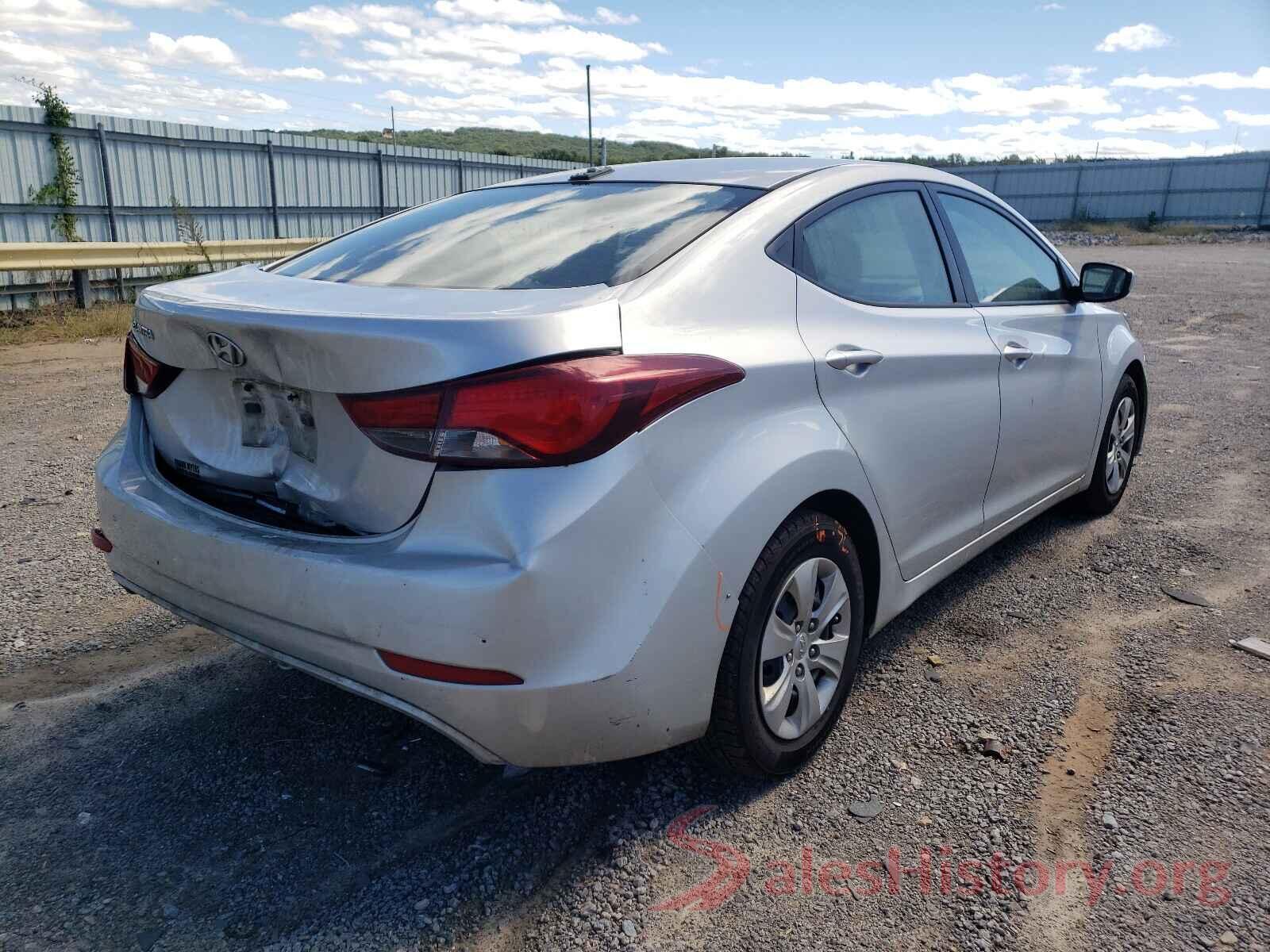 5NPDH4AE7GH718850 2016 HYUNDAI ELANTRA