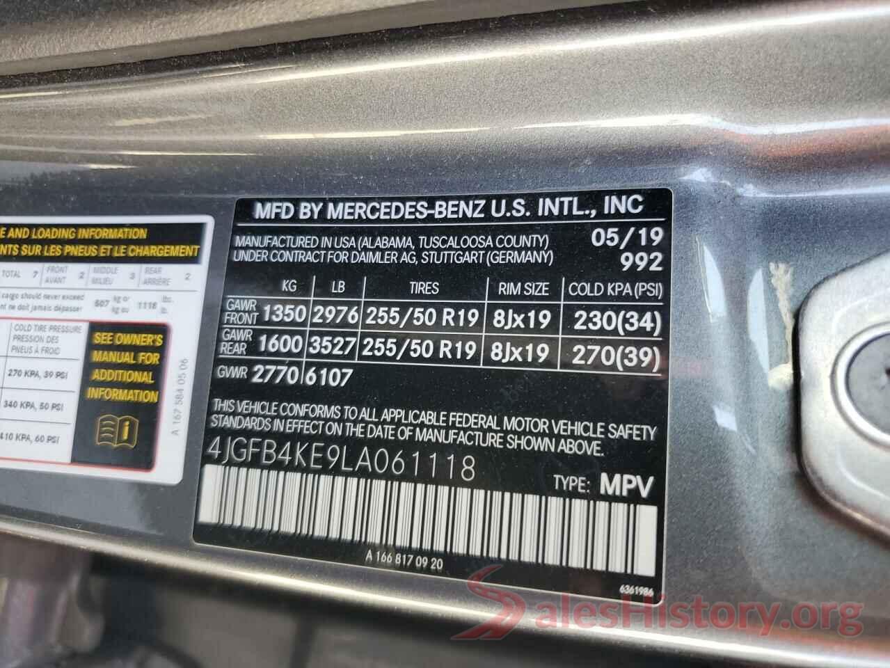 4JGFB4KE9LA061118 2020 MERCEDES-BENZ GLE-CLASS