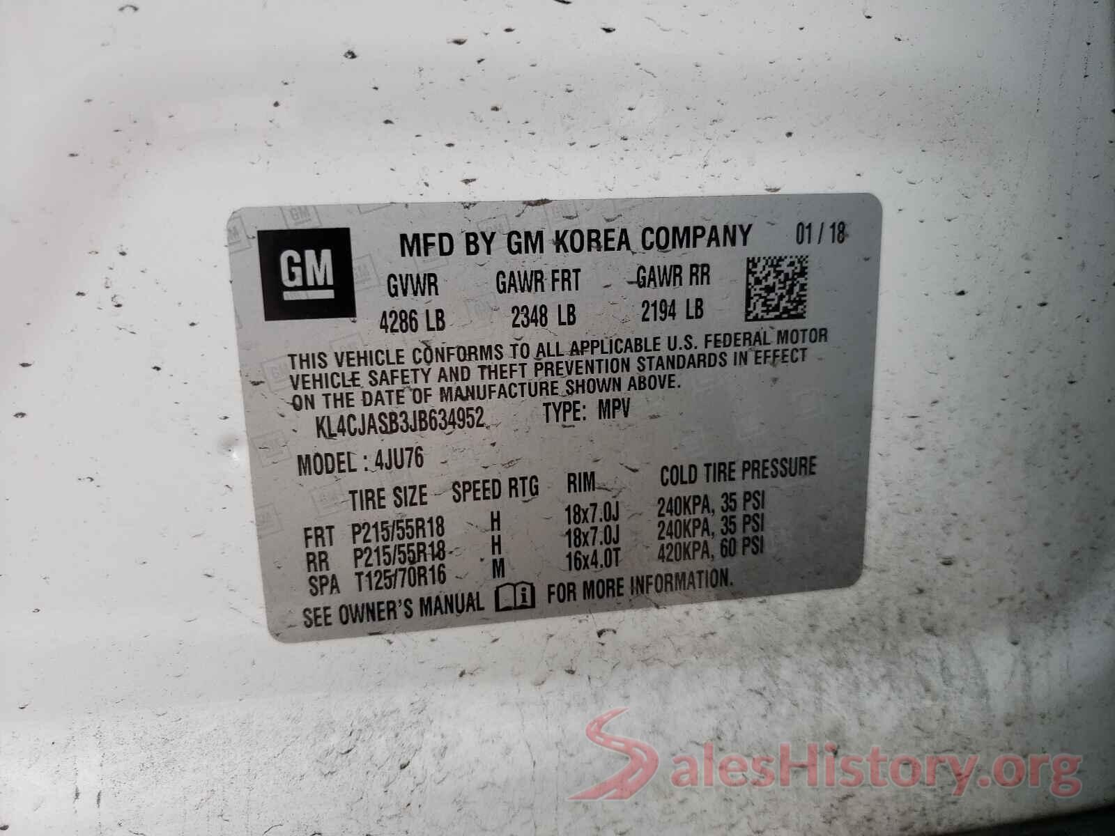 KL4CJASB3JB634952 2018 BUICK ENCORE