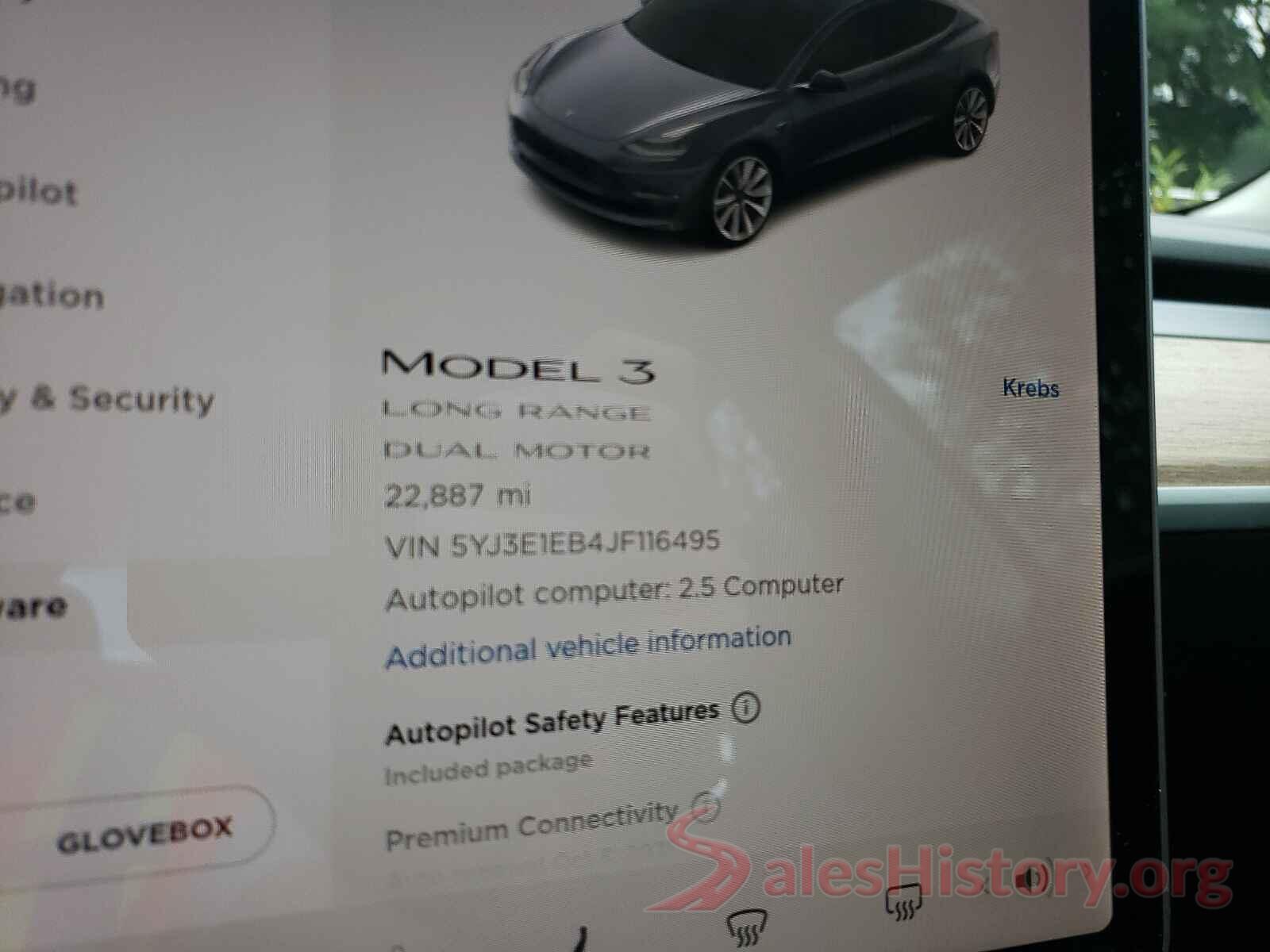 5YJ3E1EB4JF116495 2018 TESLA MODEL 3