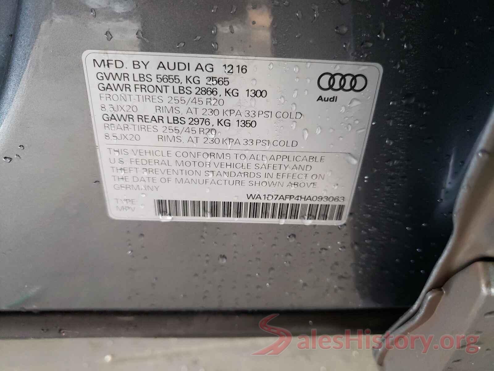 WA1D7AFP4HA093063 2017 AUDI Q5