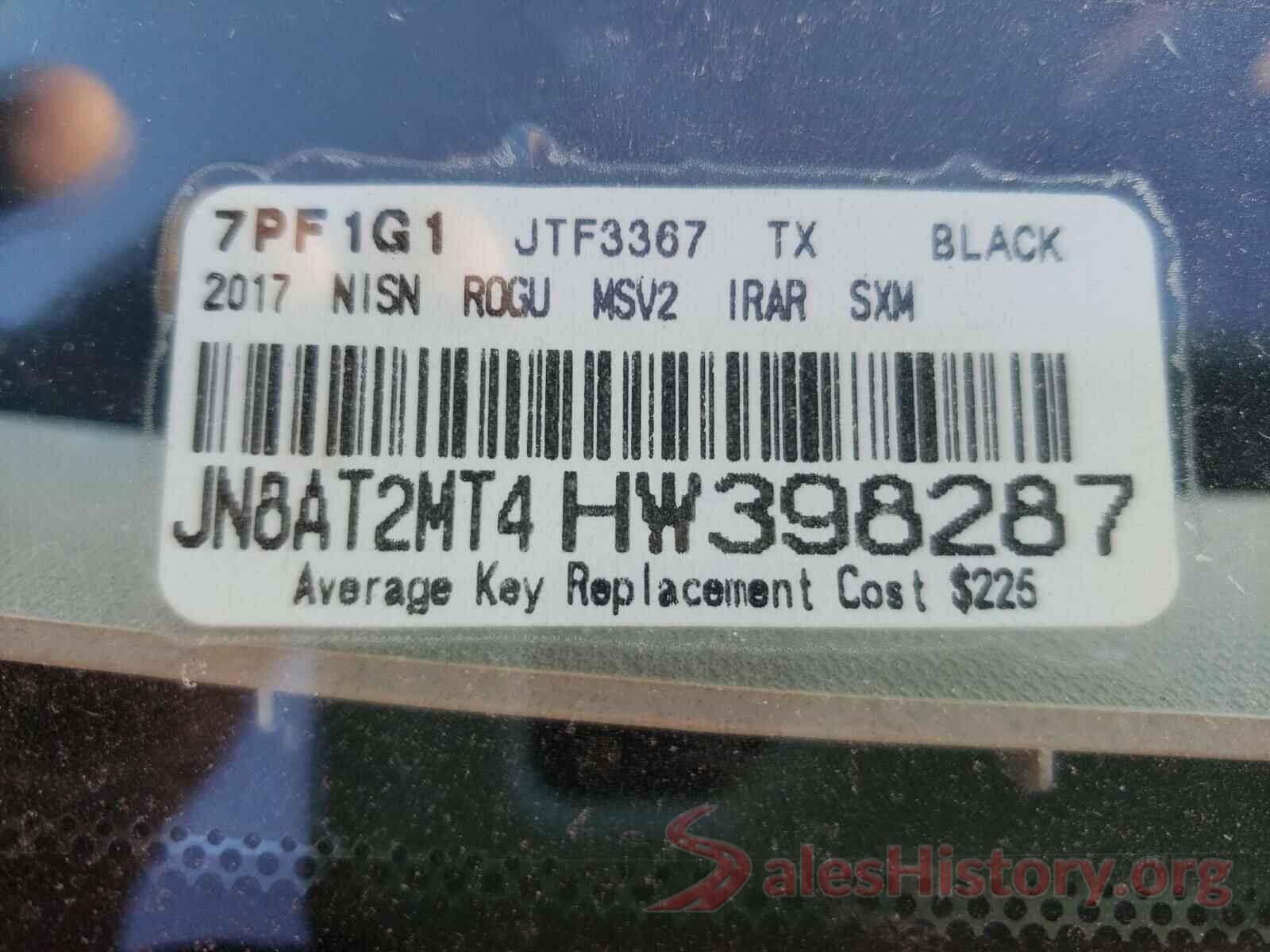 JN8AT2MT4HW398287 2017 NISSAN ROGUE