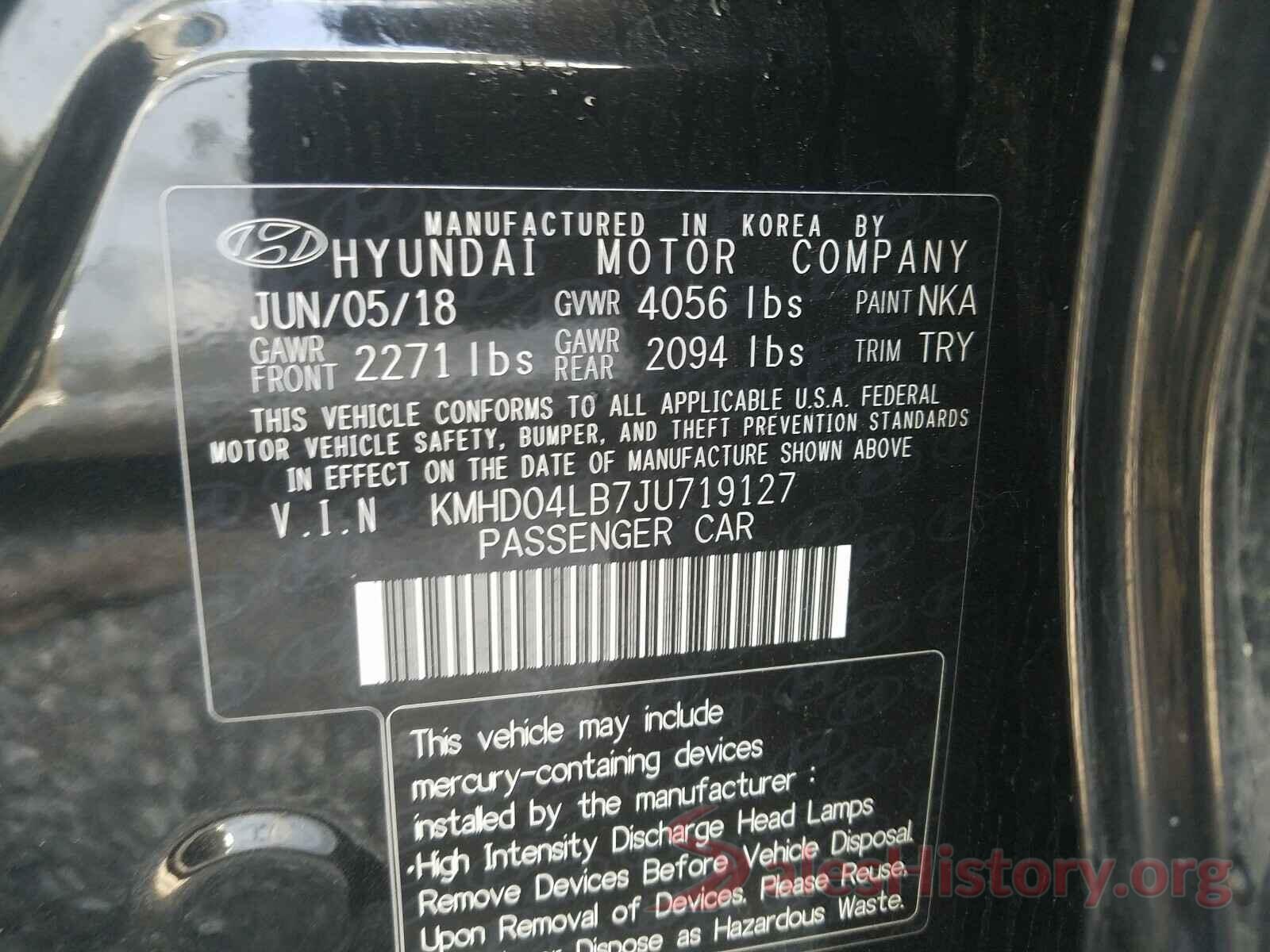 KMHD04LB7JU719127 2018 HYUNDAI ELANTRA