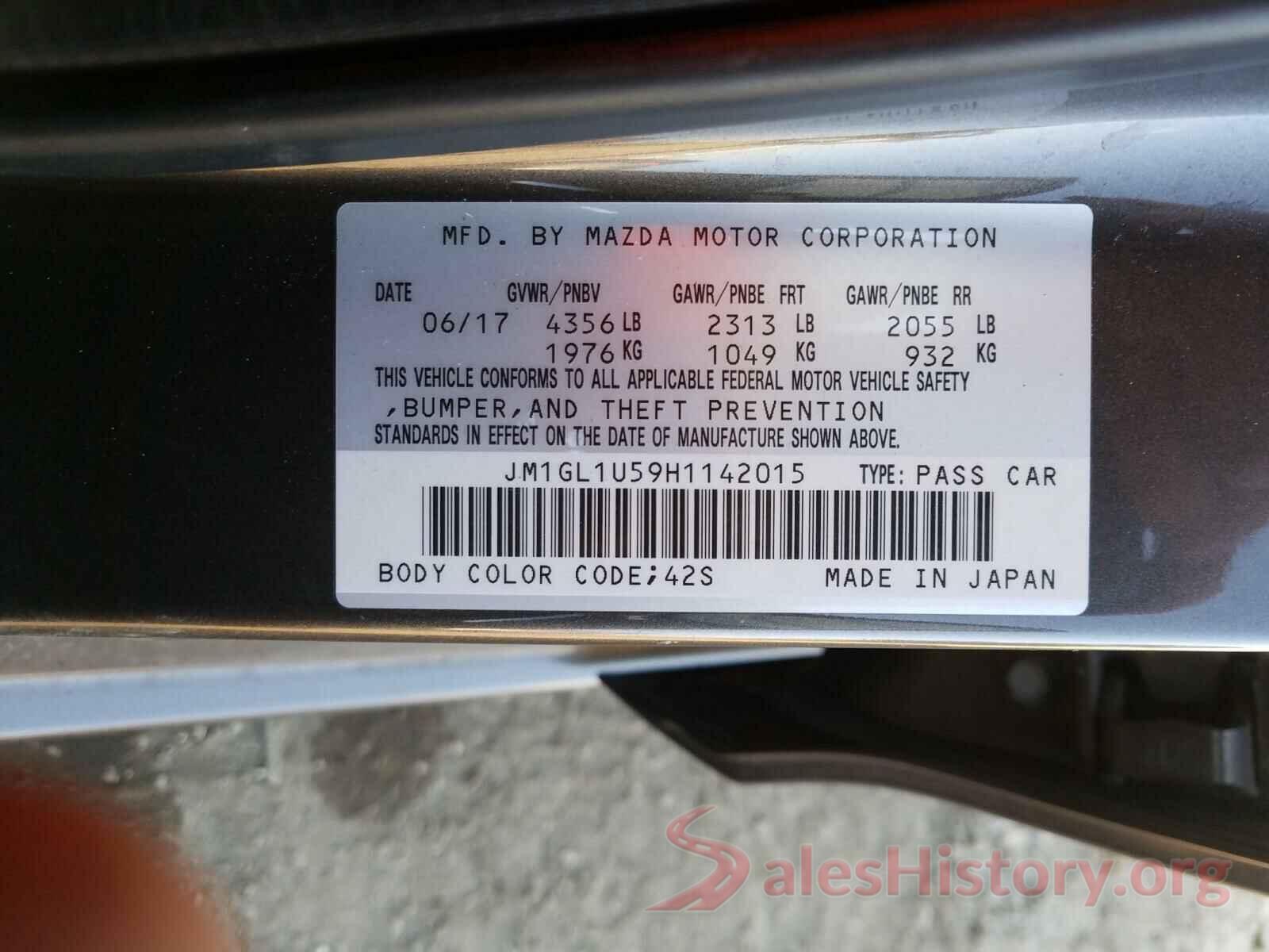 JM1GL1U59H1142015 2017 MAZDA 6