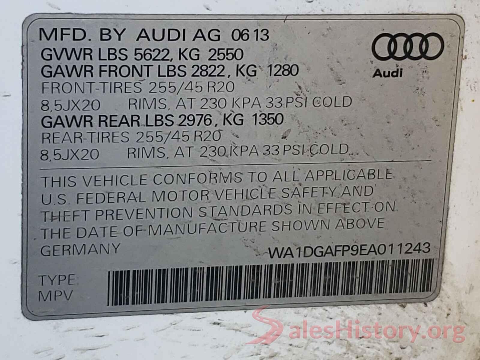 WA1DGAFP9EA011243 2014 AUDI Q5