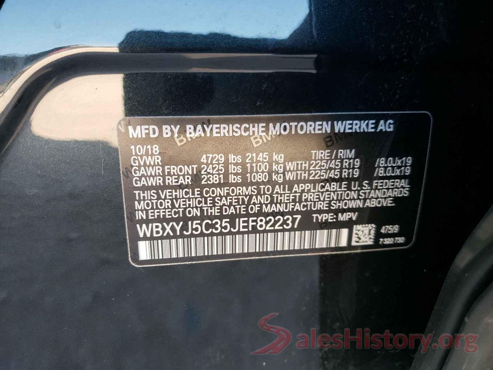 WBXYJ5C35JEF82237 2018 BMW X2