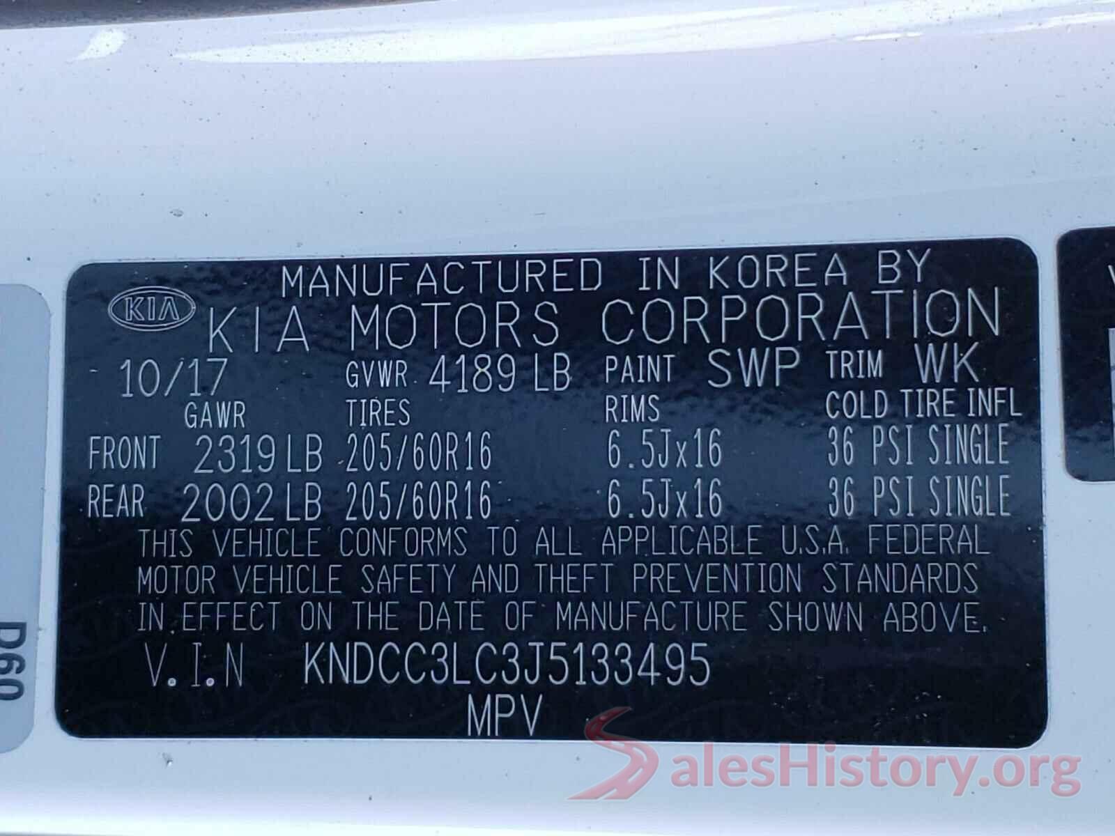 KNDCC3LC3J5133495 2018 KIA NIRO