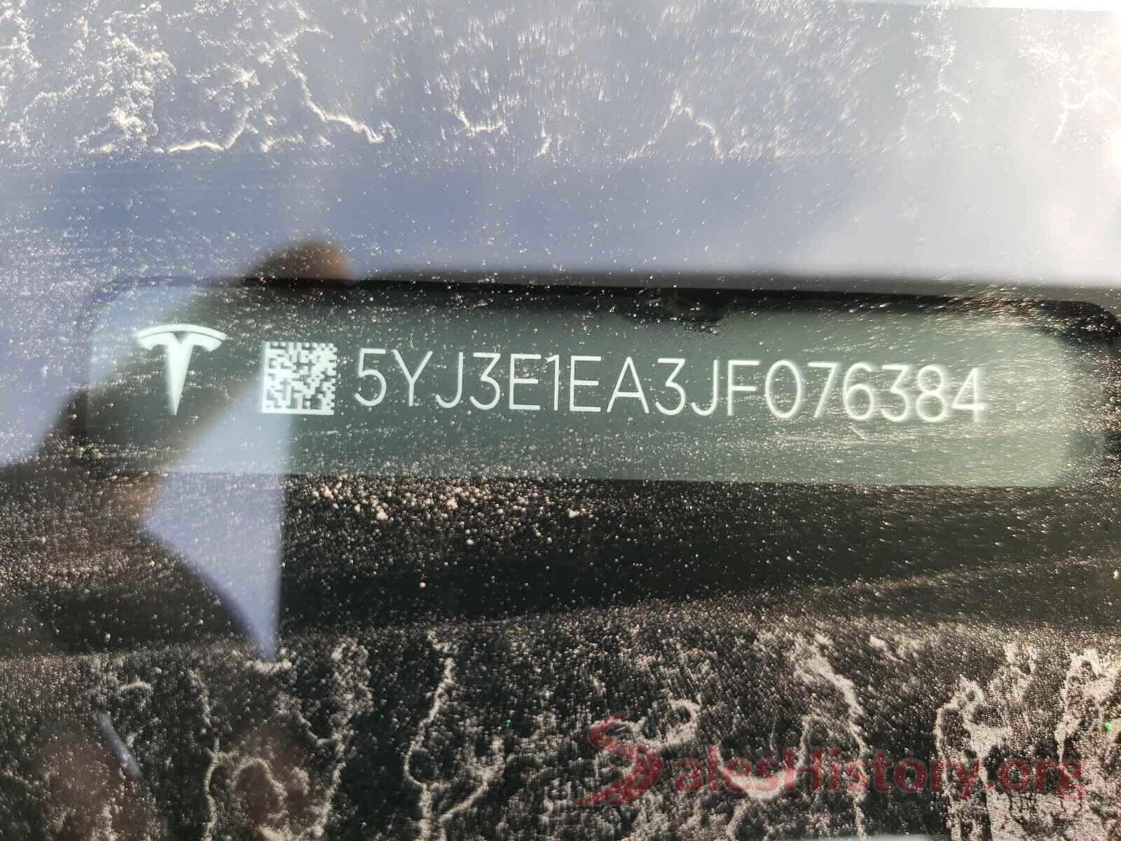 5YJ3E1EA3JF076384 2018 TESLA MODEL 3