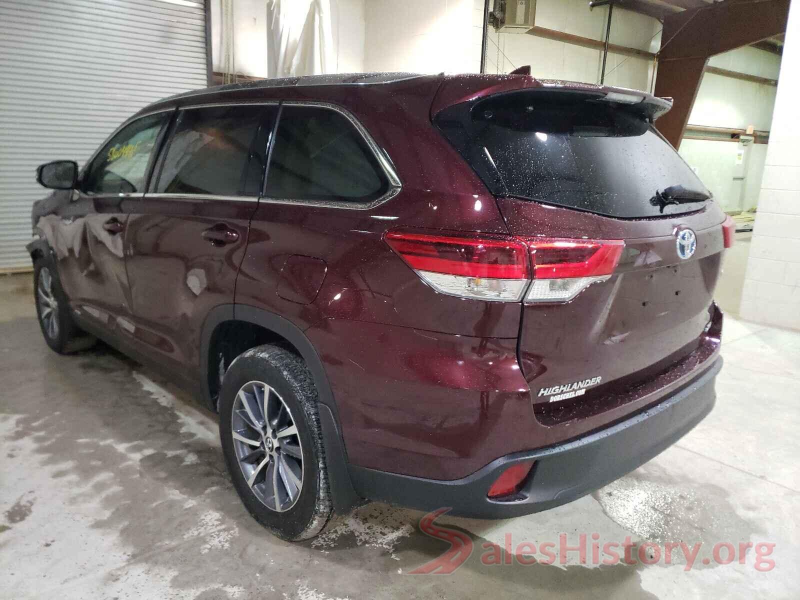 5TDJGRFH8KS075921 2019 TOYOTA HIGHLANDER