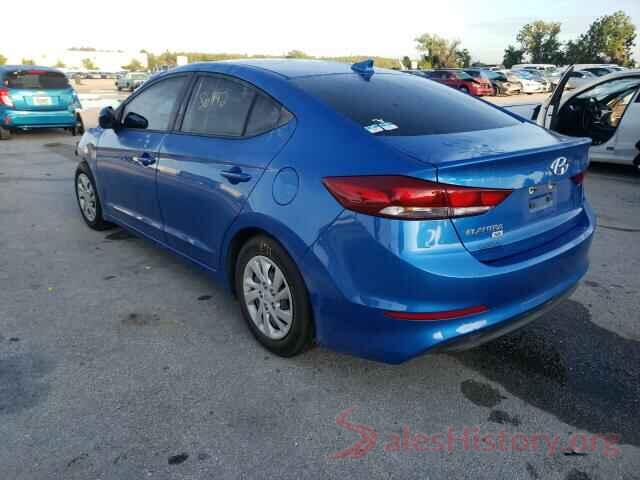 KMHD74LF1HU082423 2017 HYUNDAI ELANTRA