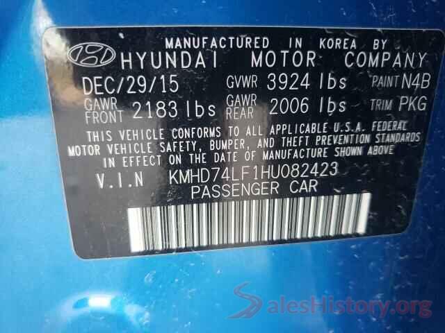 KMHD74LF1HU082423 2017 HYUNDAI ELANTRA