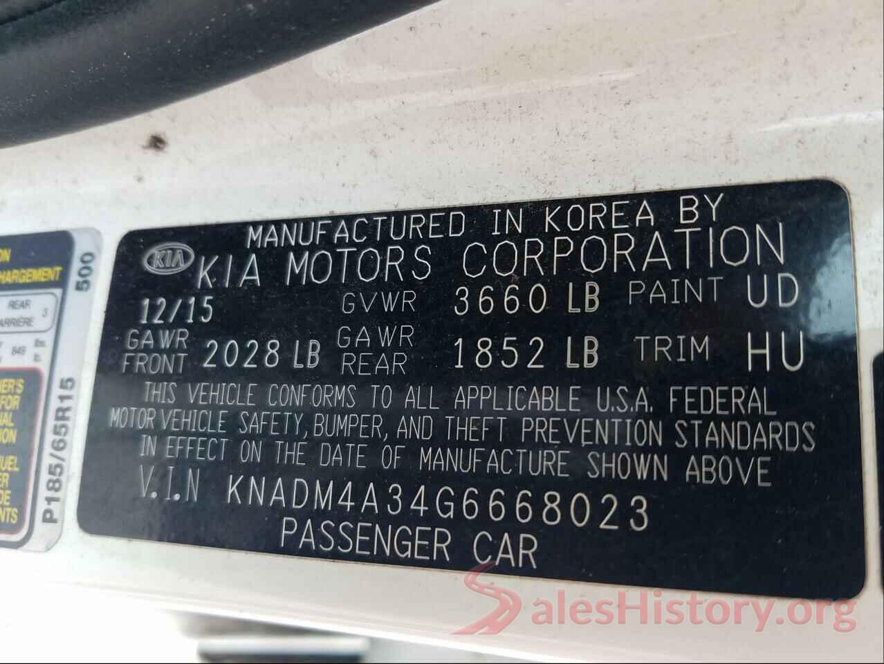 KNADM4A34G6668023 2016 KIA RIO