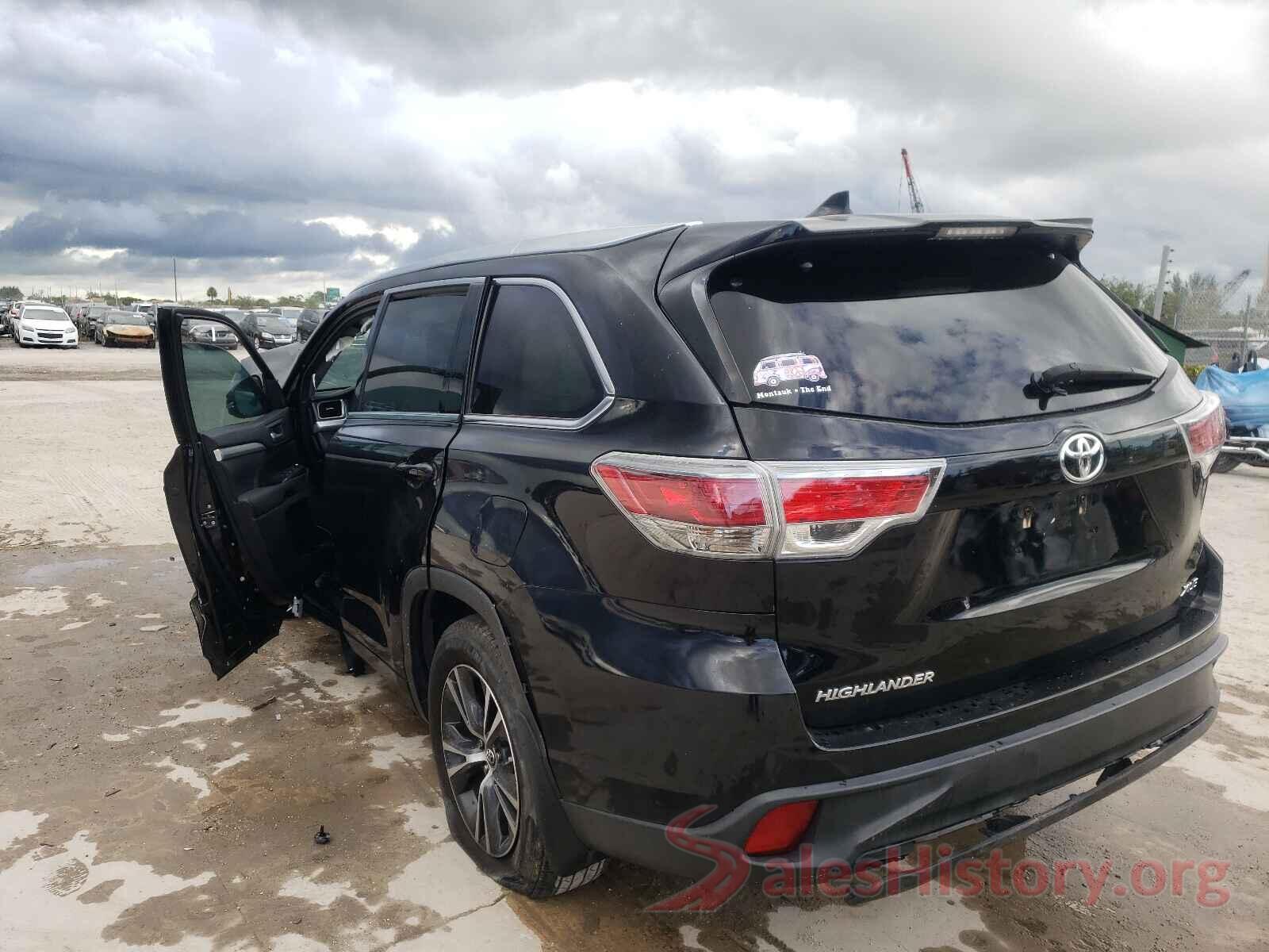 5TDKKRFH2GS178813 2016 TOYOTA HIGHLANDER