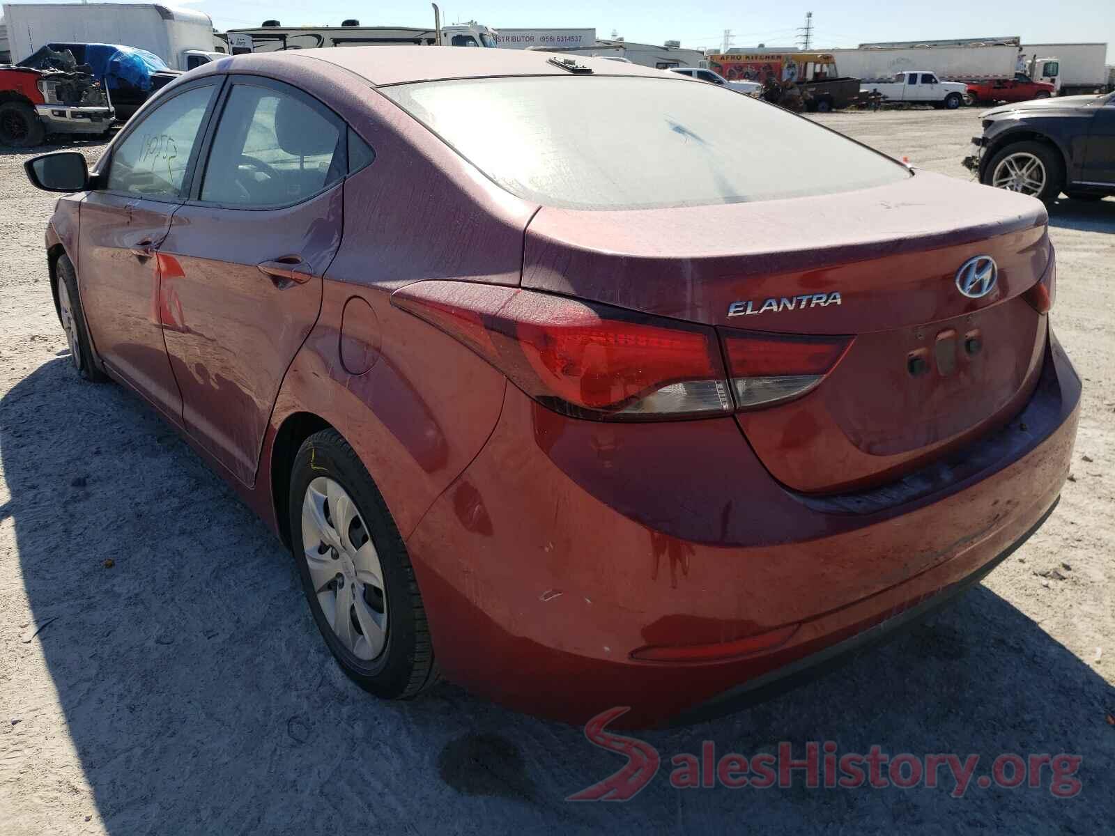 5NPDH4AE3GH702967 2016 HYUNDAI ELANTRA