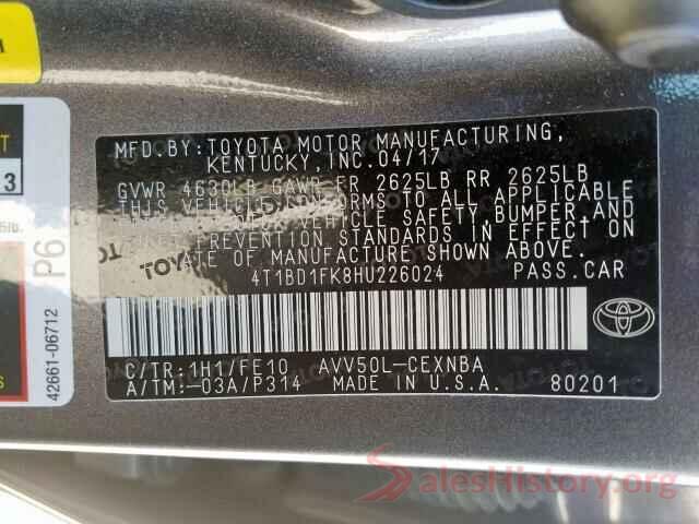 4T1BD1FK8HU226024 2017 TOYOTA CAMRY