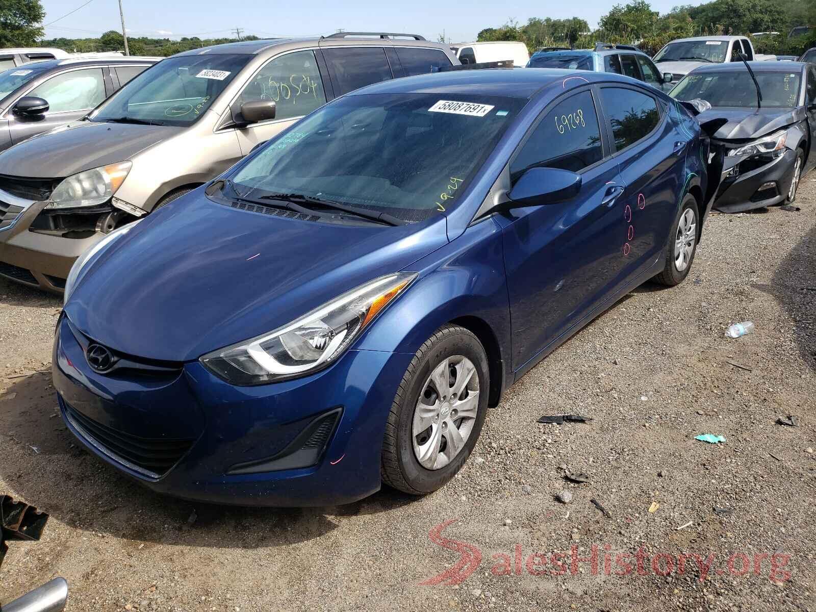 5NPDH4AE9GH729140 2016 HYUNDAI ELANTRA