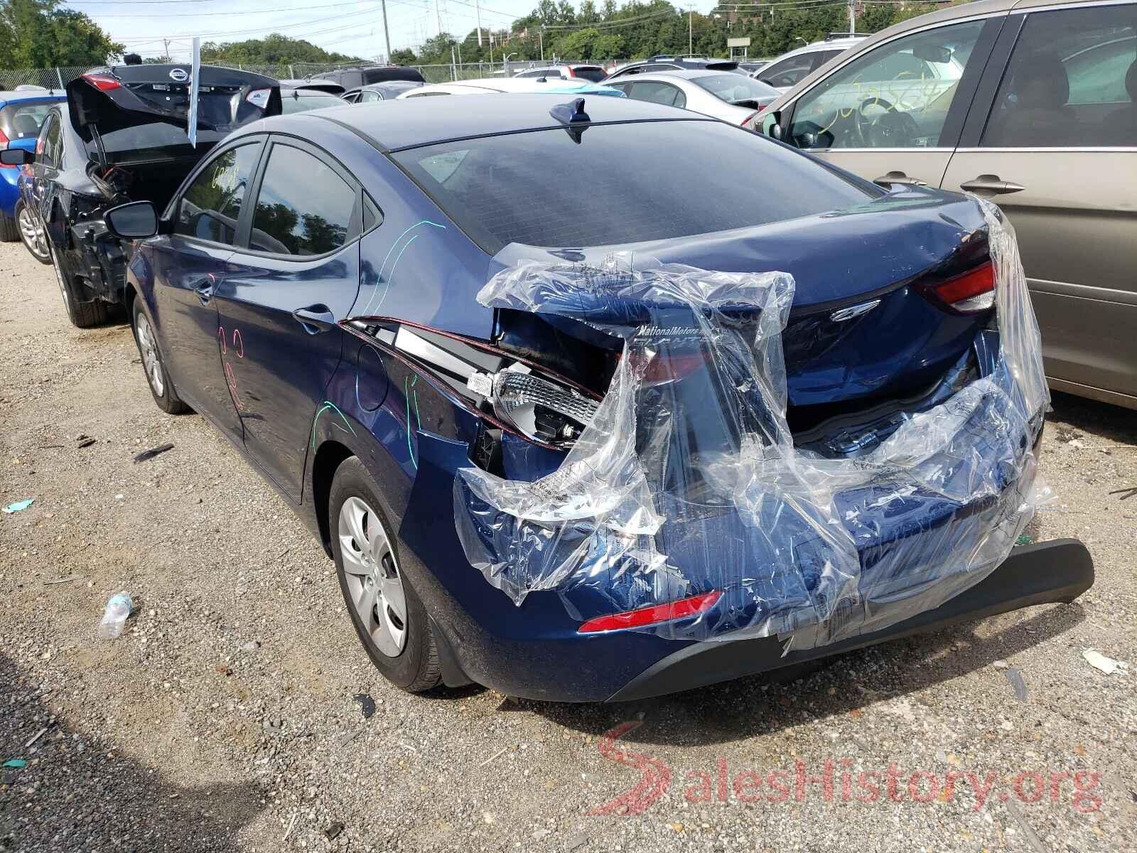 5NPDH4AE9GH729140 2016 HYUNDAI ELANTRA