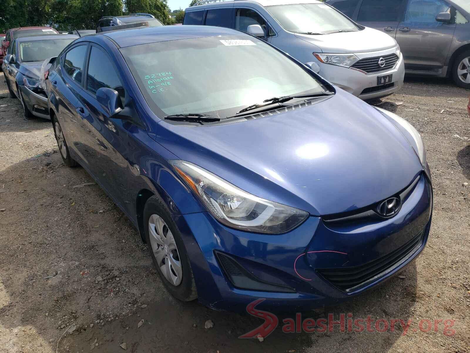 5NPDH4AE9GH729140 2016 HYUNDAI ELANTRA