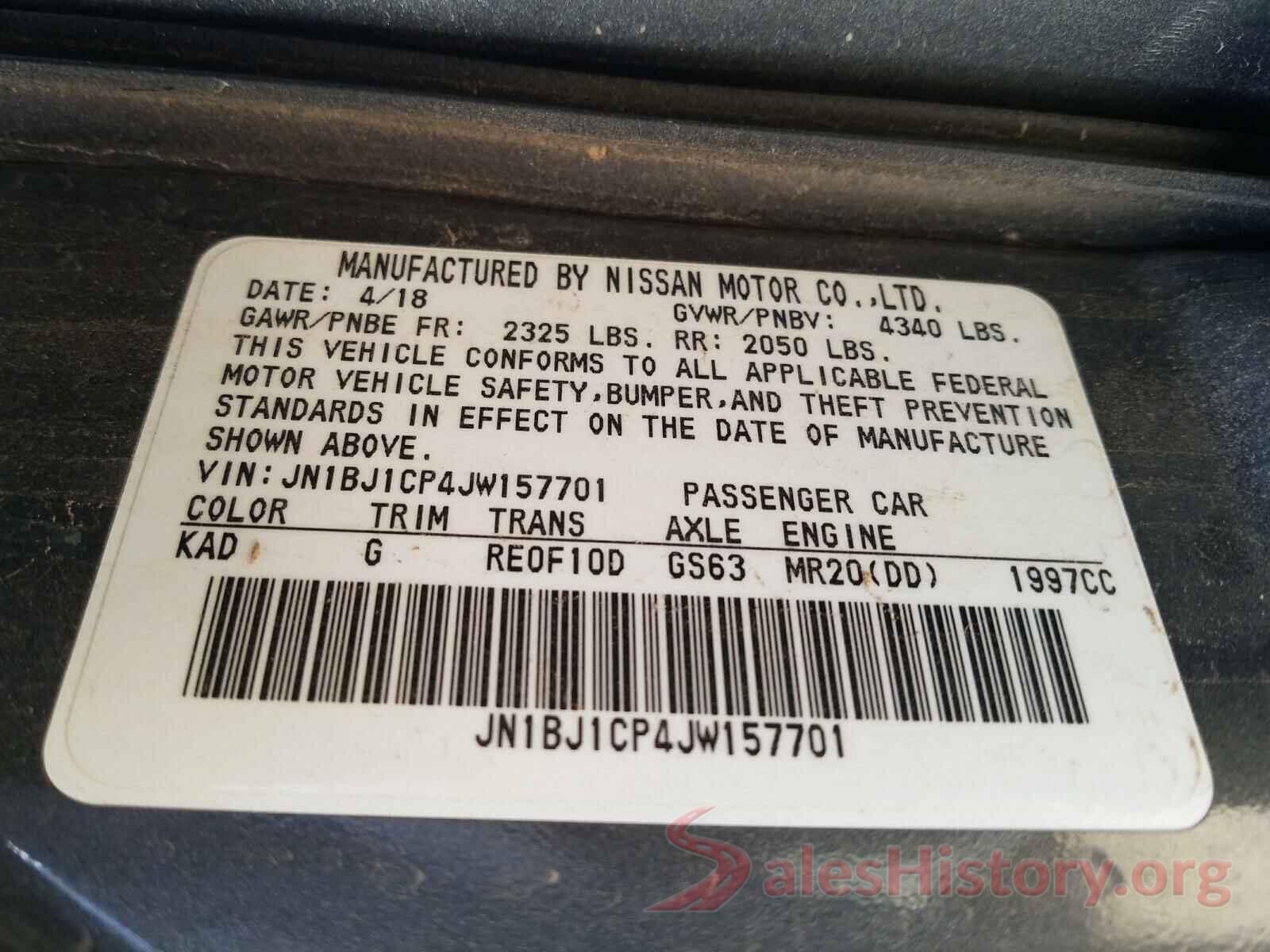 JN1BJ1CP4JW157701 2018 NISSAN ROGUE