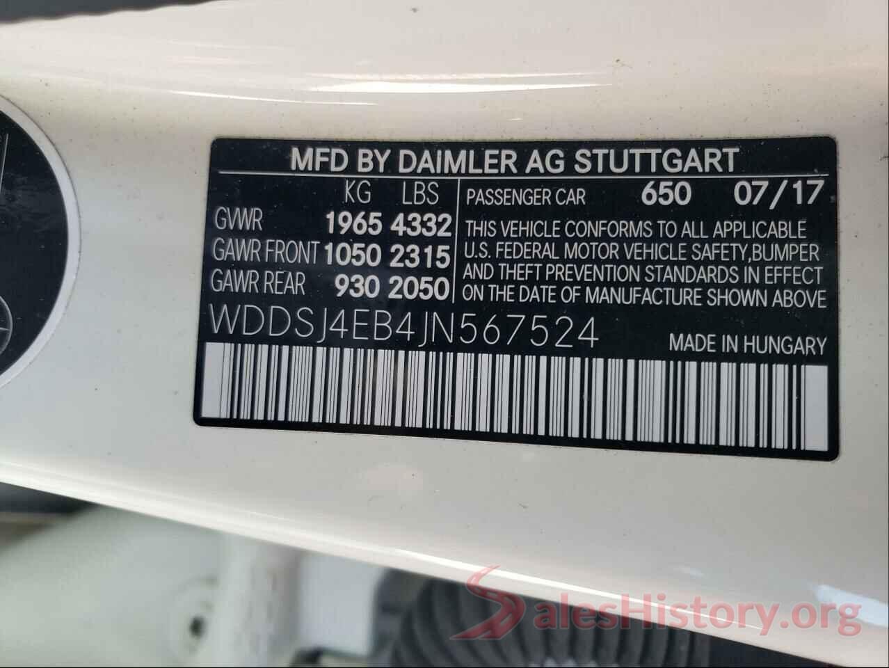 WDDSJ4EB4JN567524 2018 MERCEDES-BENZ CLA-CLASS