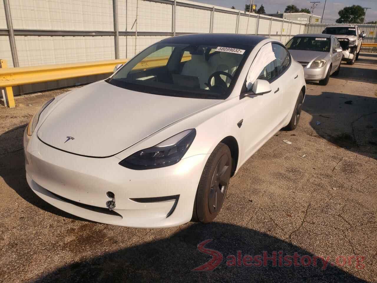 5YJ3E1EB3NF271206 2022 TESLA MODEL 3