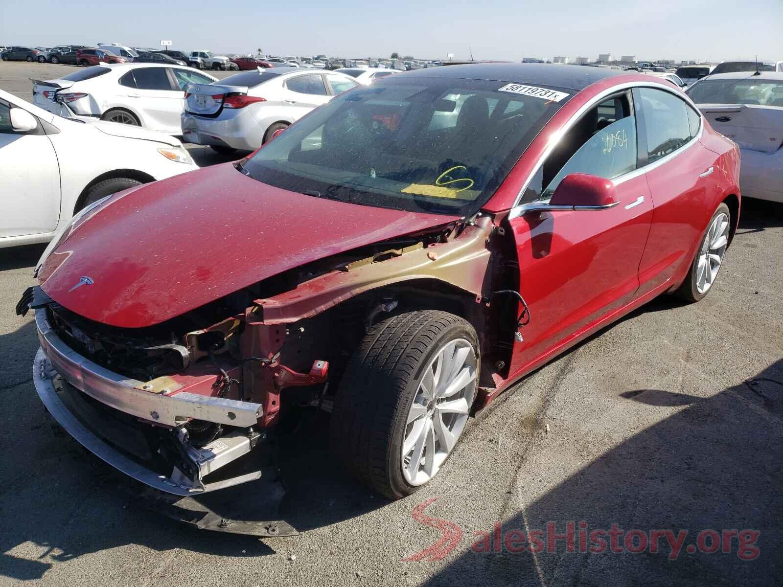 5YJ3E1EA4KF357658 2019 TESLA MODEL 3