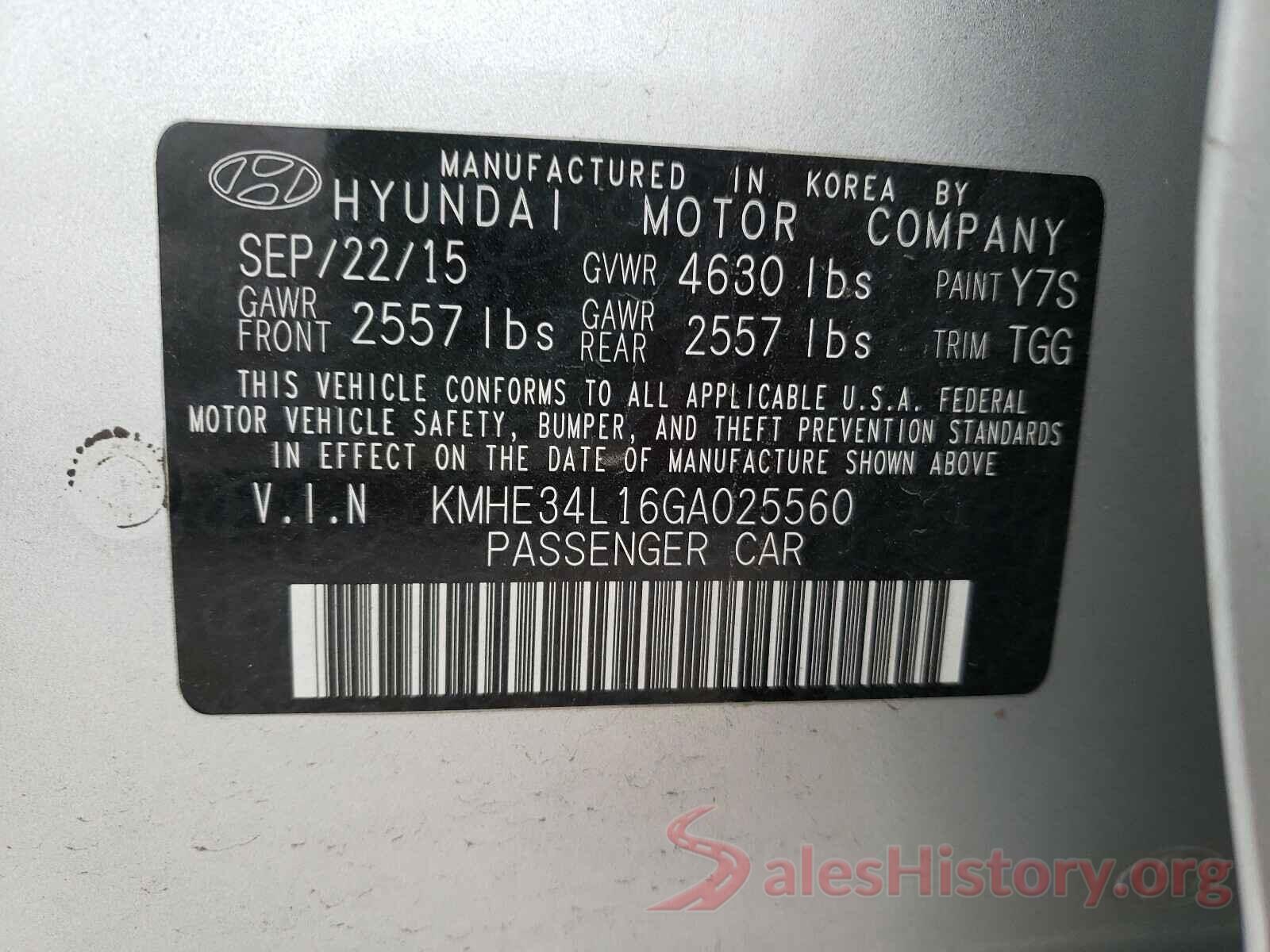 KMHE34L16GA025560 2016 HYUNDAI SONATA