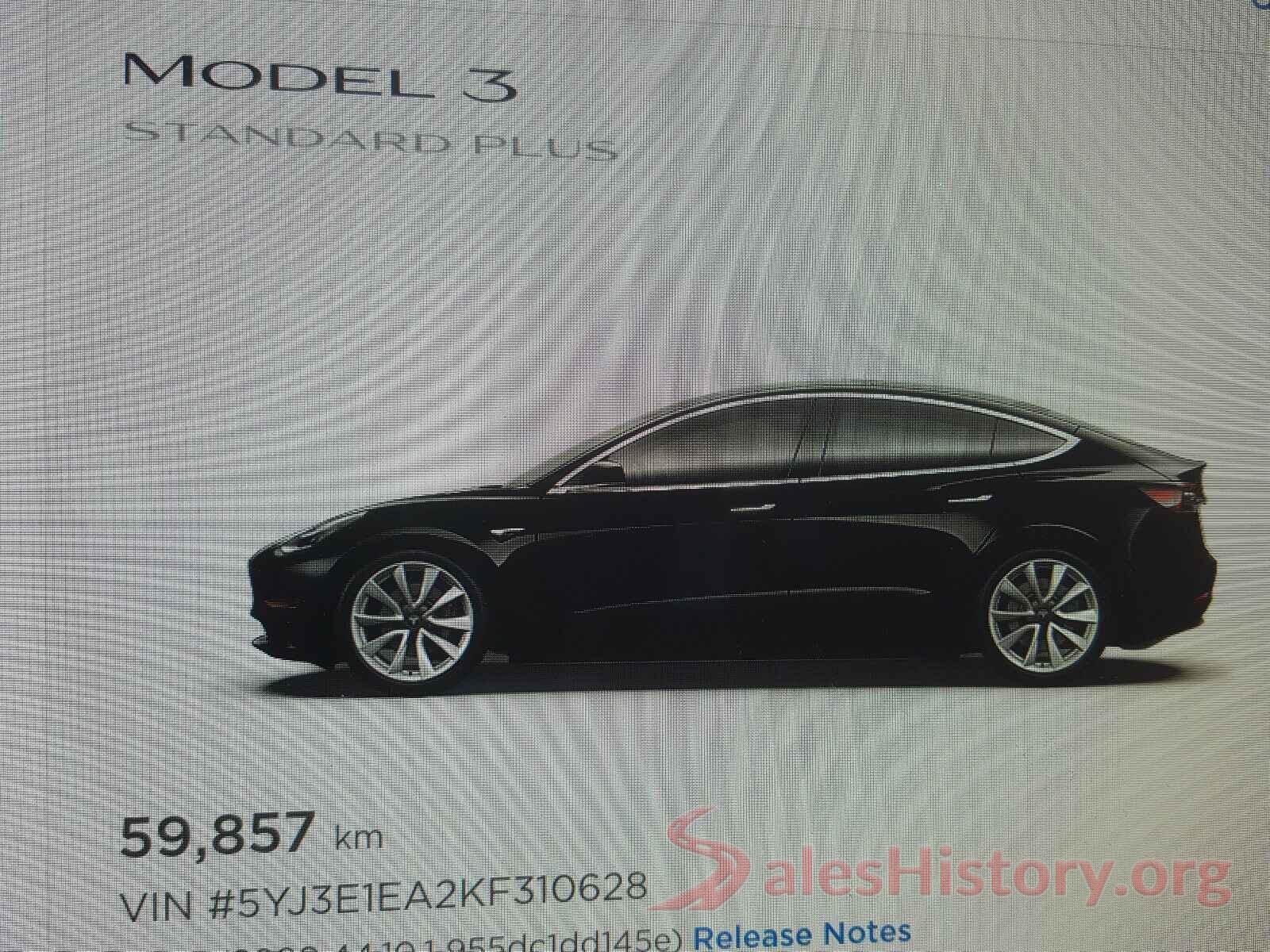 5YJ3E1EA2KF310628 2019 TESLA MODEL 3